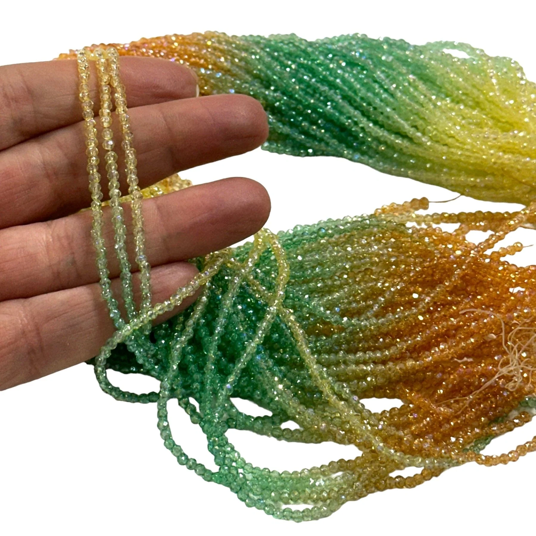 1mm Crystal rondelle beads strand 160 pcs, PBC1C67