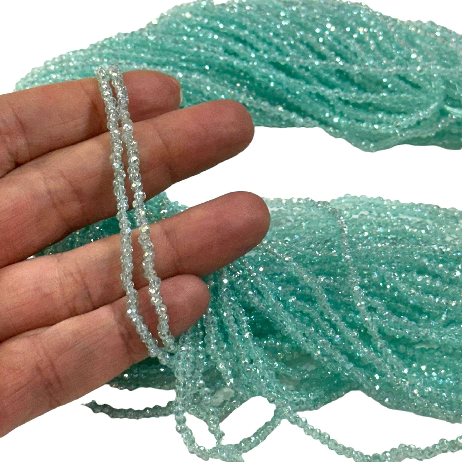 1mm Crystal rondelle beads strand 160 pcs, PBC1C87