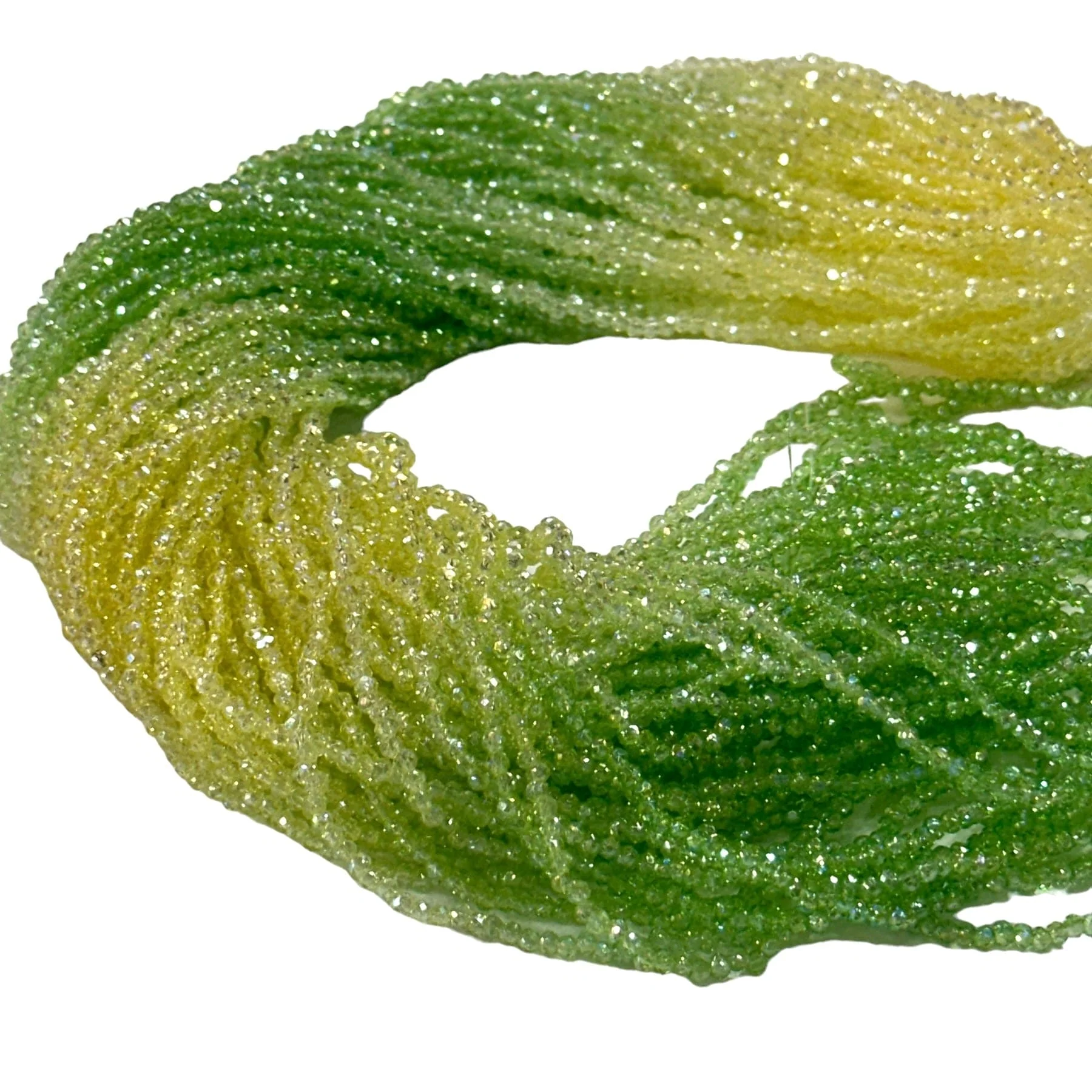 1mm Crystal rondelle beads strand 170 pcs, PBC1C47 - Image 2