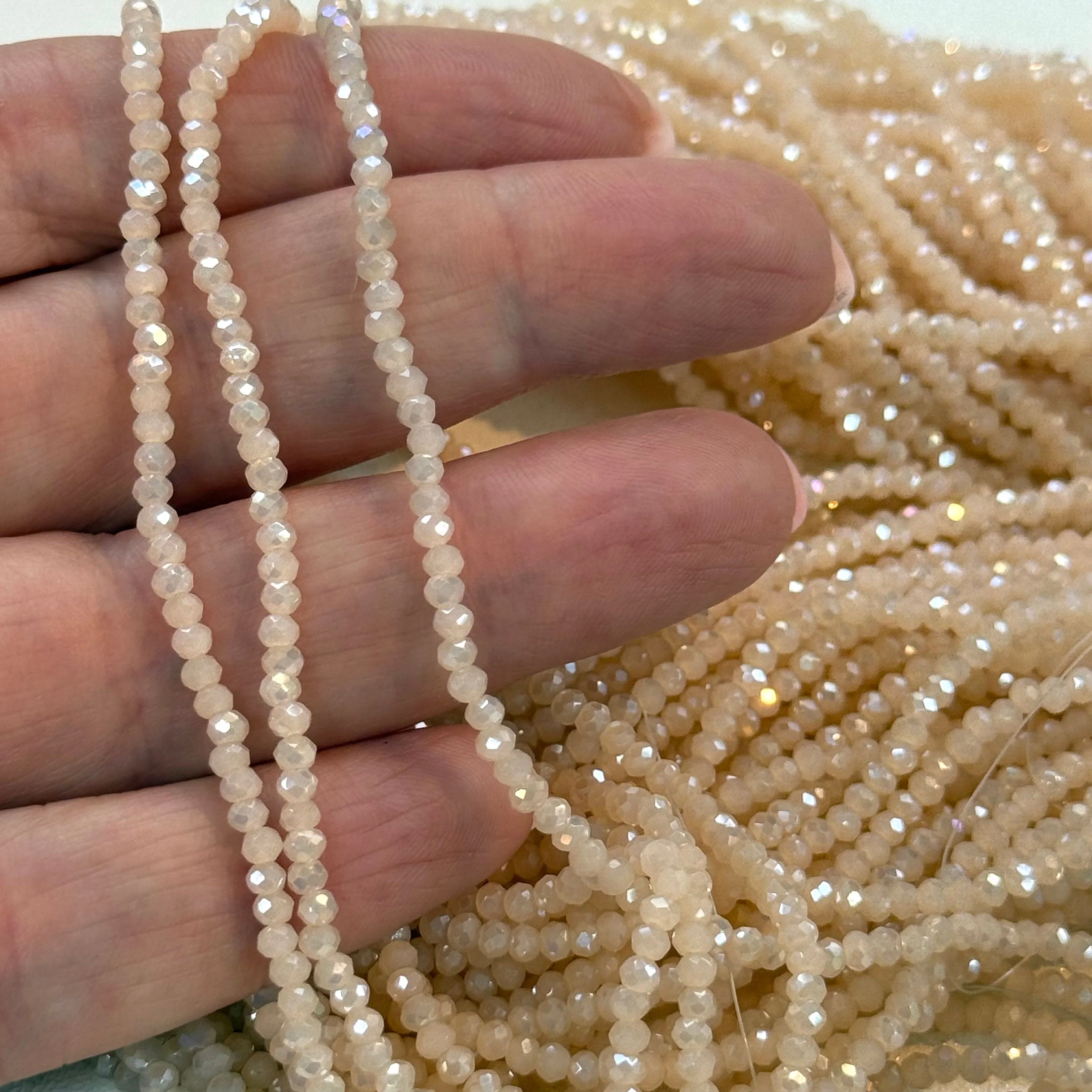 1mm Crystal rondelle beads strand 180 pcs, PBC1C132