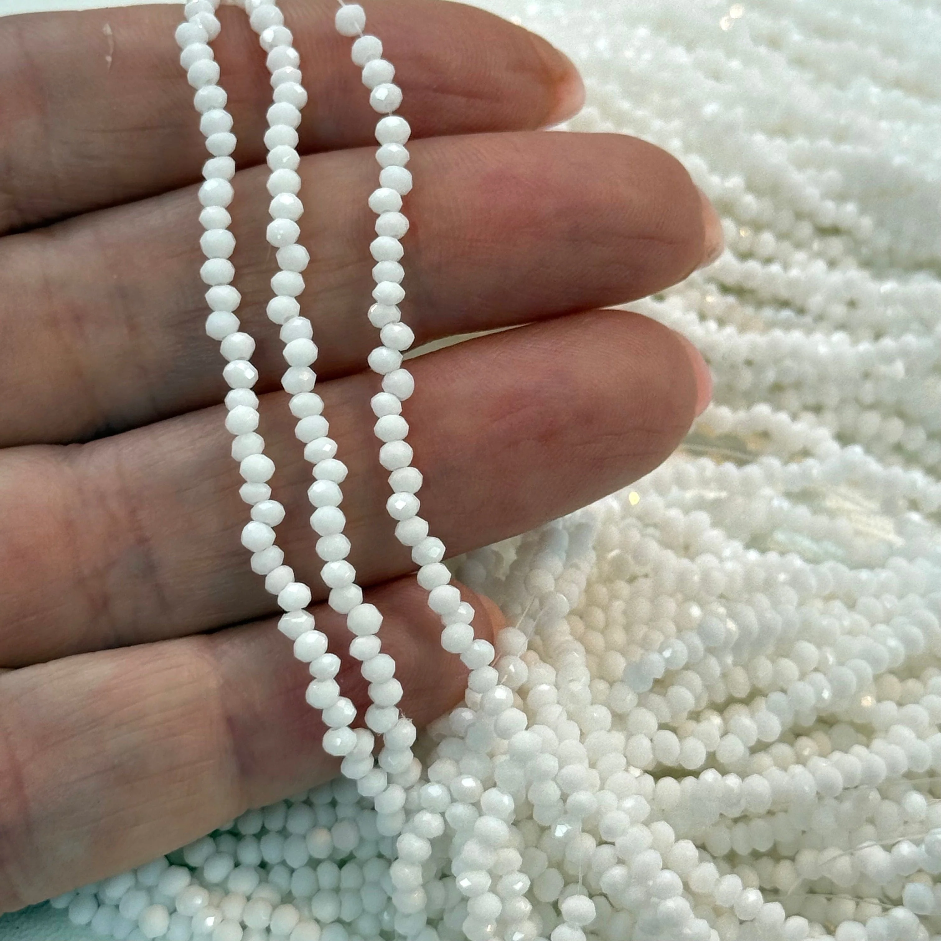 1mm Crystal rondelle beads strand 180 pcs, PBC1C133