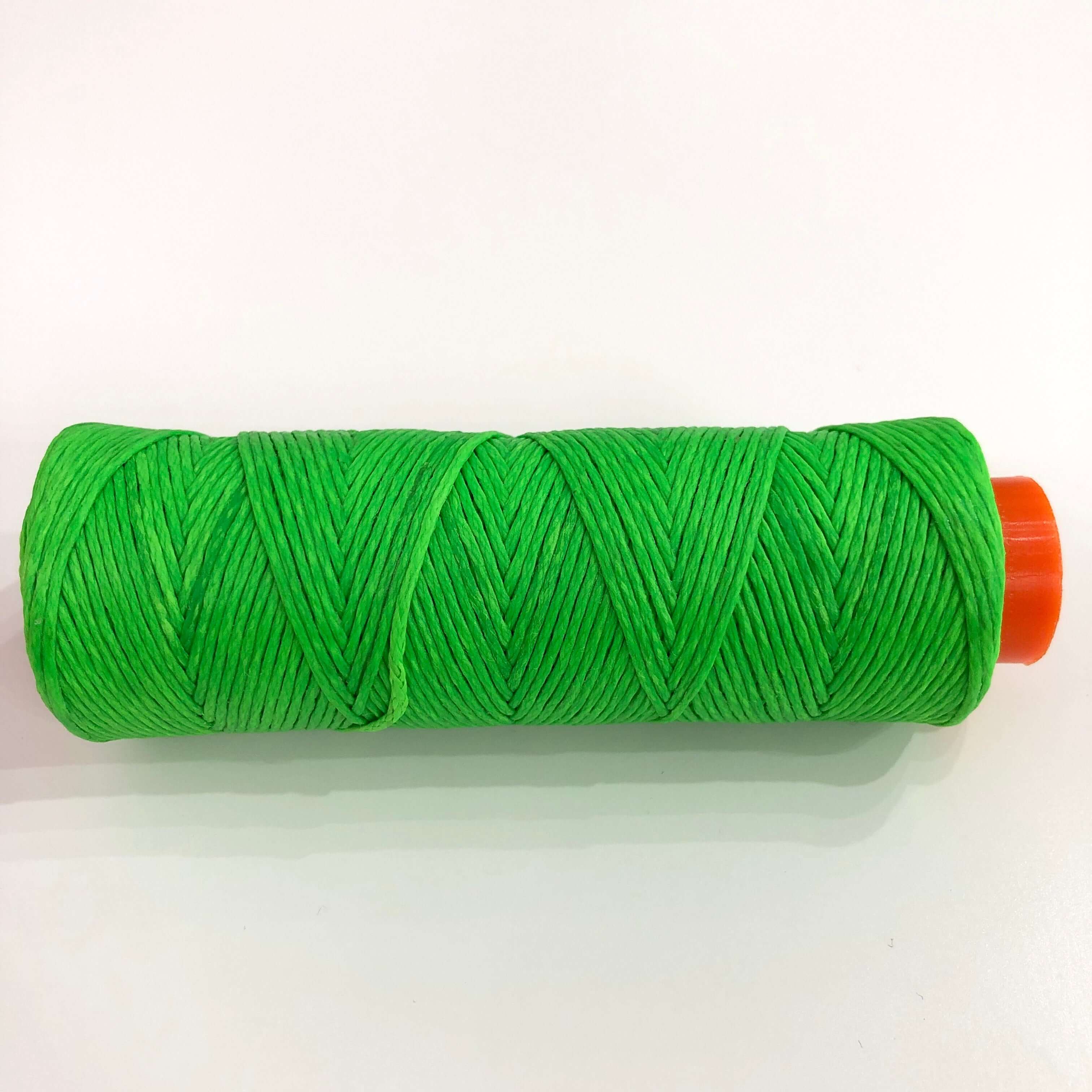 Neon Green Waxed Cotton Cord - 1mm, 100m Reel