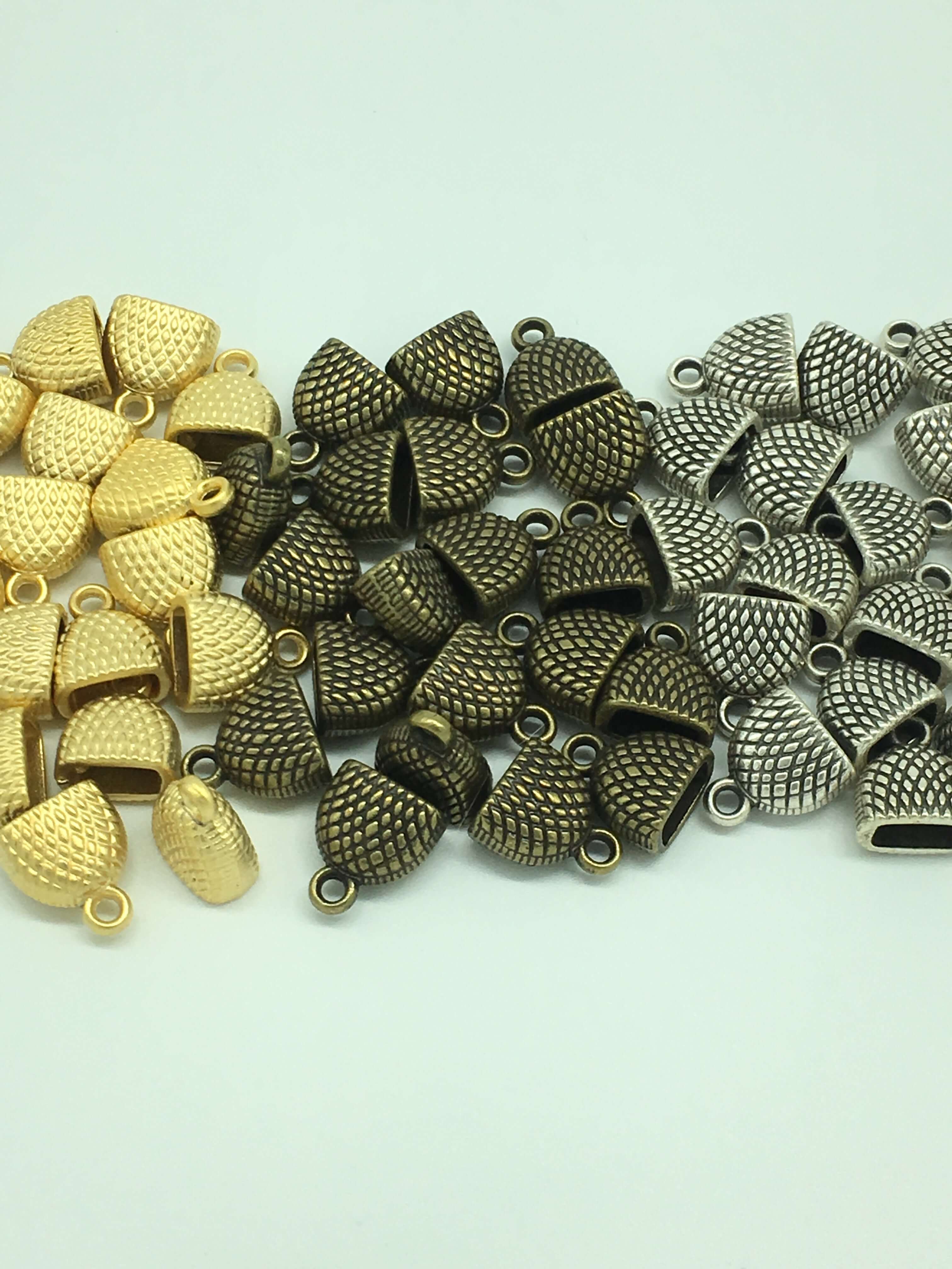22 Kt Matte Gold Plated Bead Caps 12x7x7 mm - Image 4