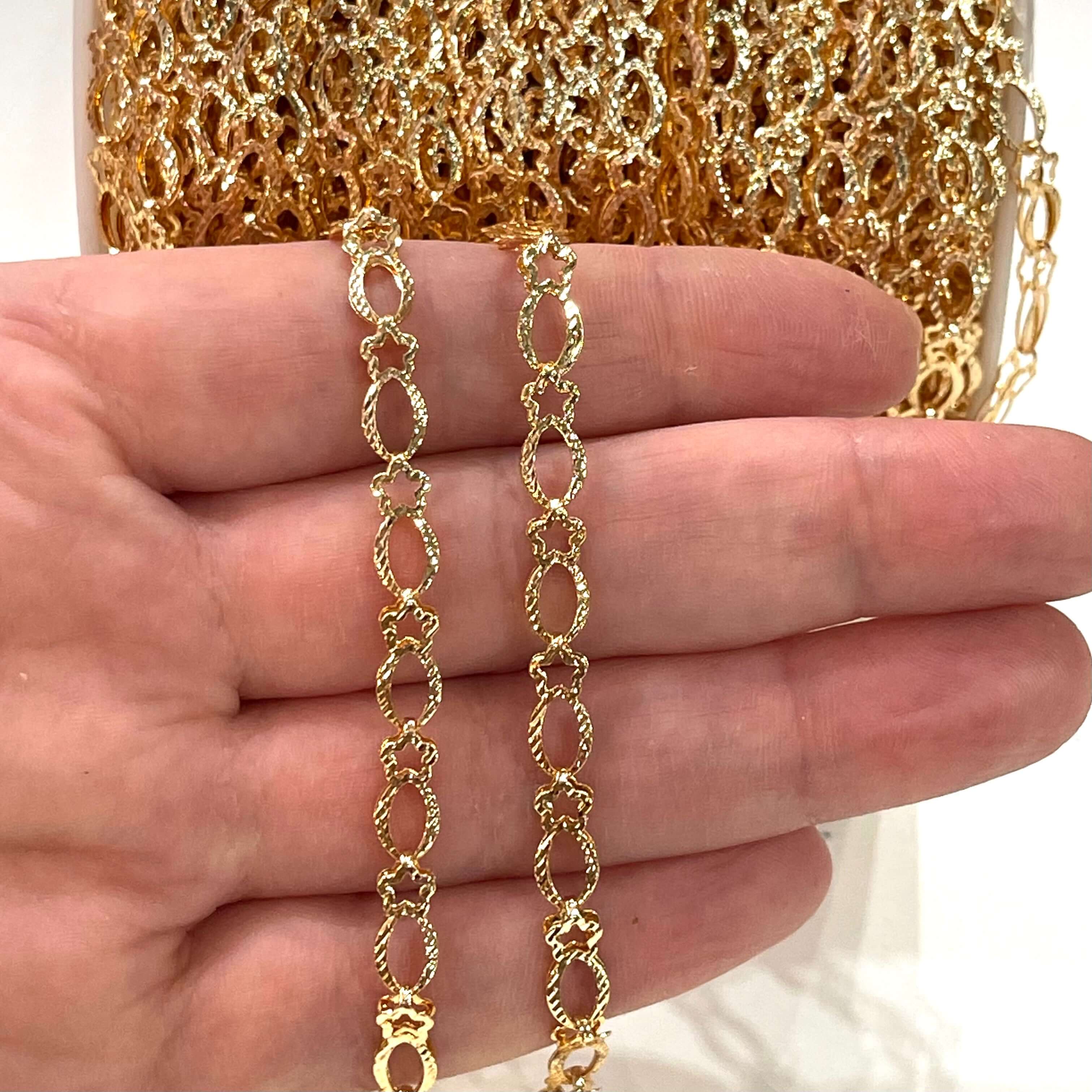 24Kt Gold Plated 5mm Double Layer Soldered Chain, 5mm Gold Chain