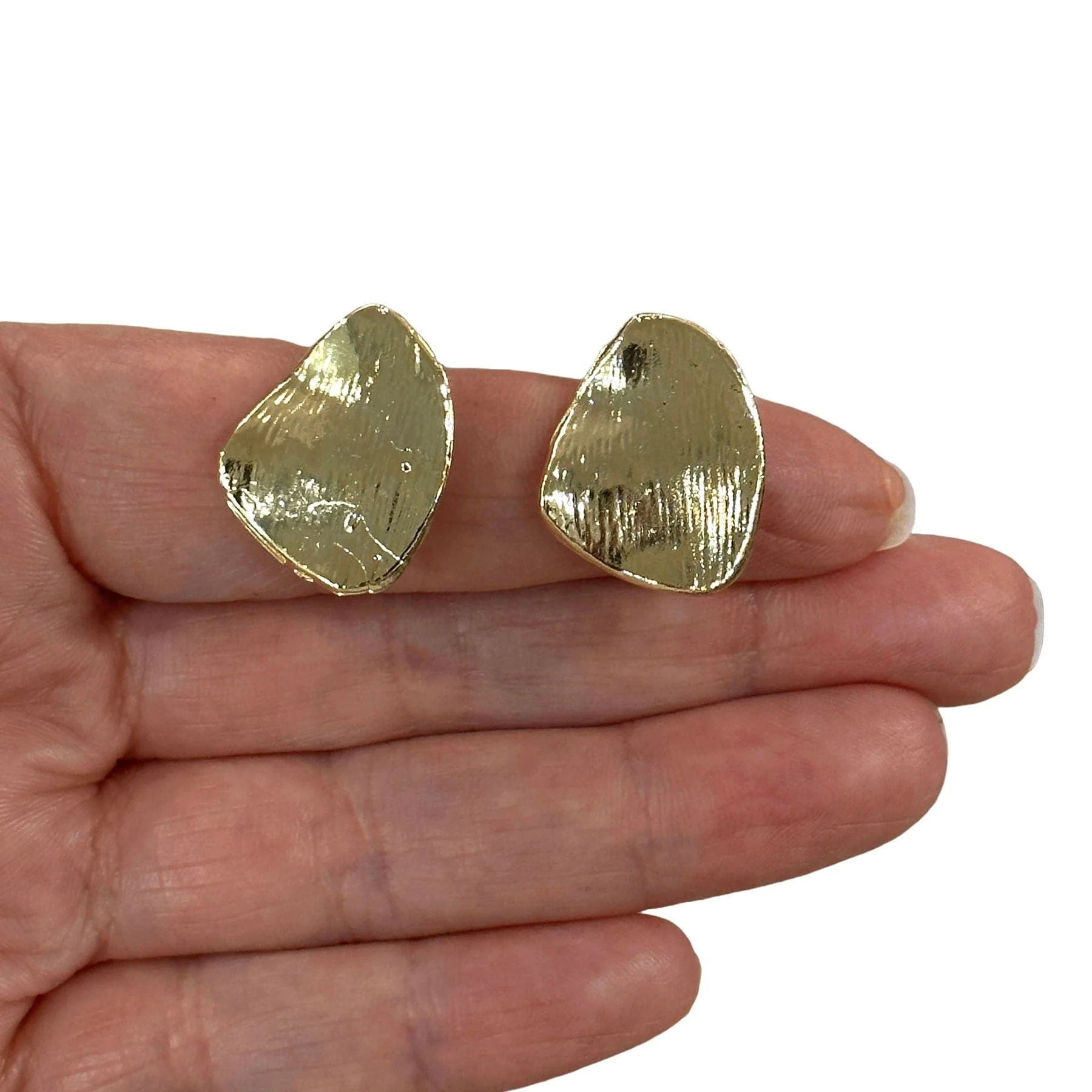 24Kt Gold Plated Brass Ball Stud Earrings, 2 pcs in a pack, - Image 6