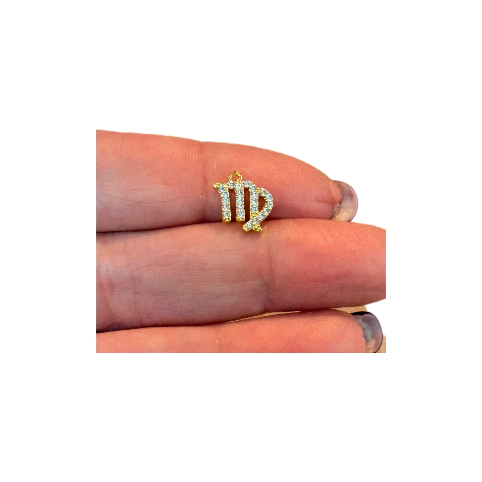 24Kt Gold Plated Brass CZ Zodiac Horoscope Sign - Image 10