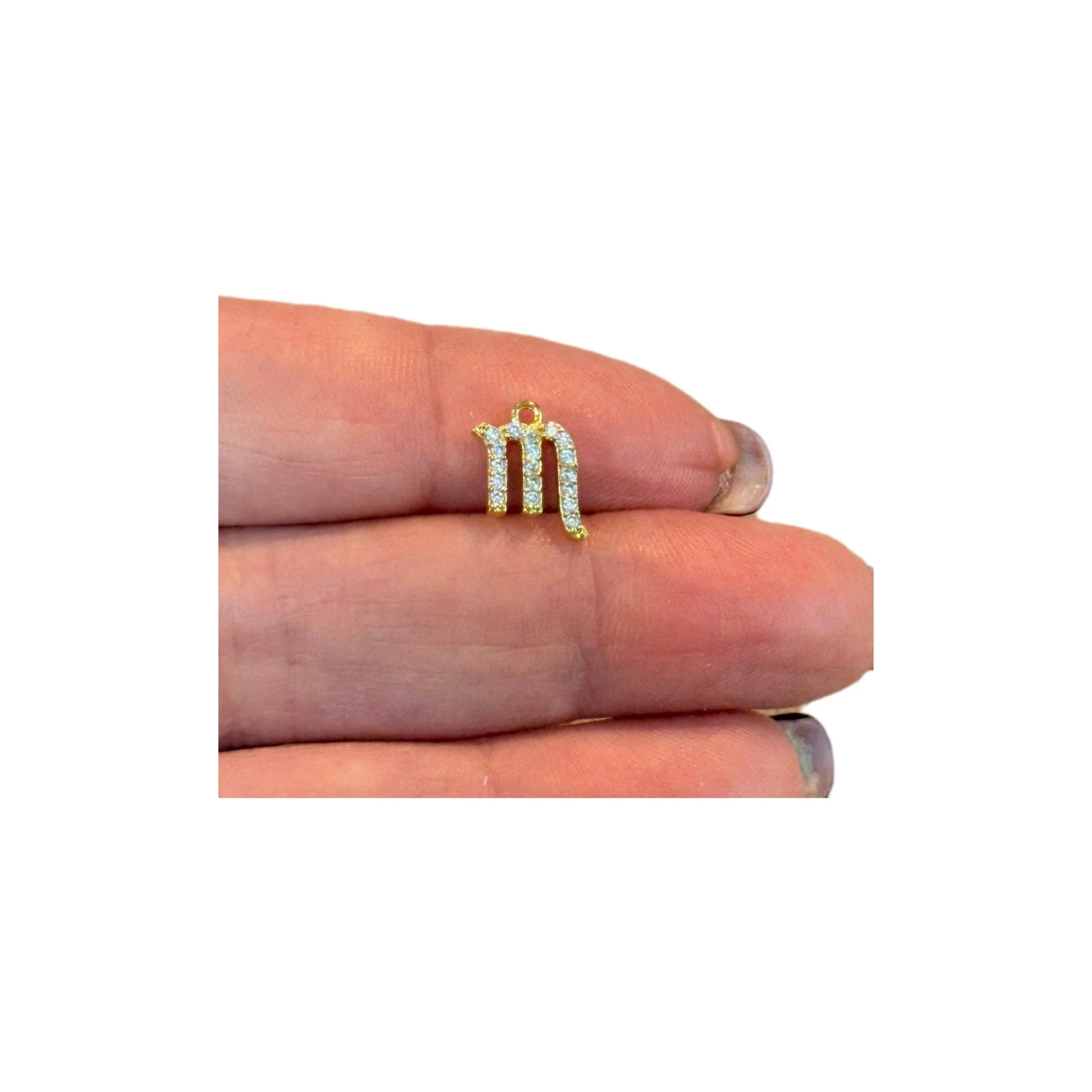 24Kt Gold Plated Brass CZ Zodiac Horoscope Sign - Image 12