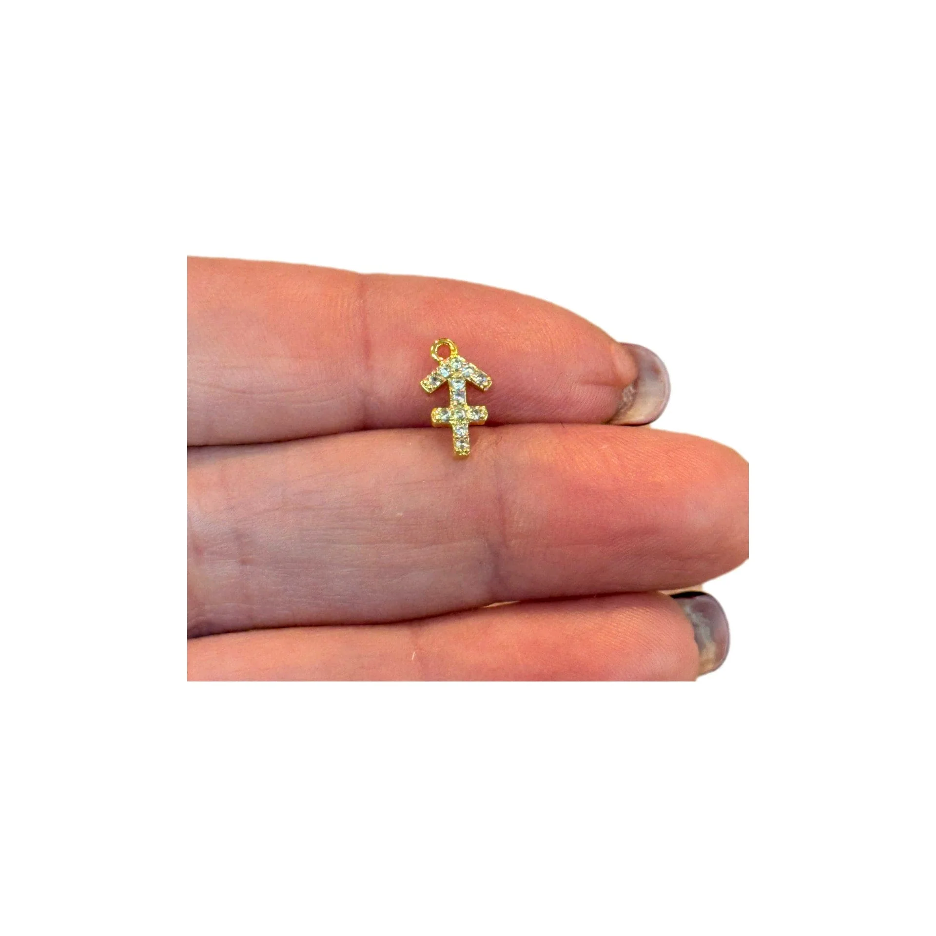 24Kt Gold Plated Brass CZ Zodiac Horoscope Sign - Image 3