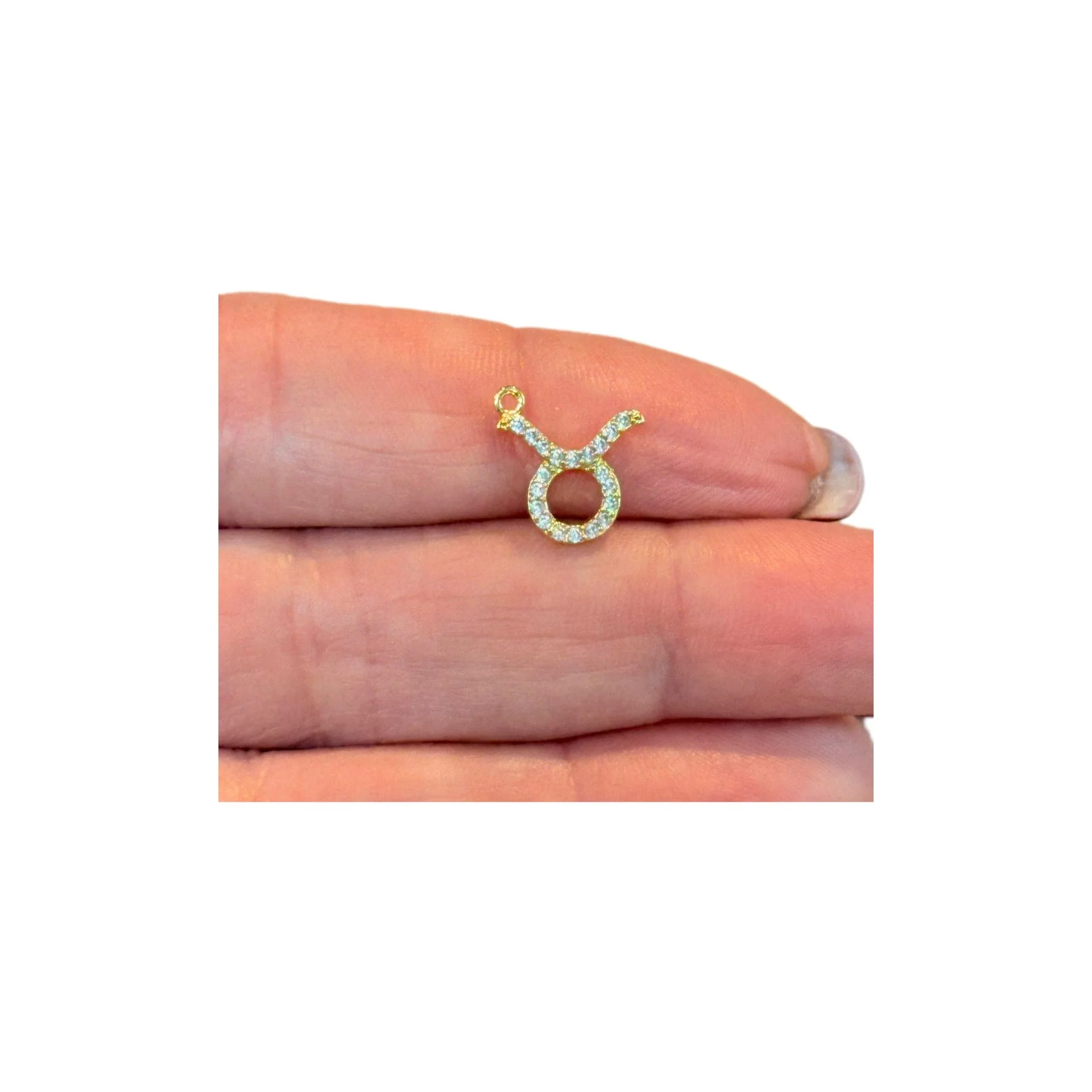 24Kt Gold Plated Brass CZ Zodiac Horoscope Sign - Image 5