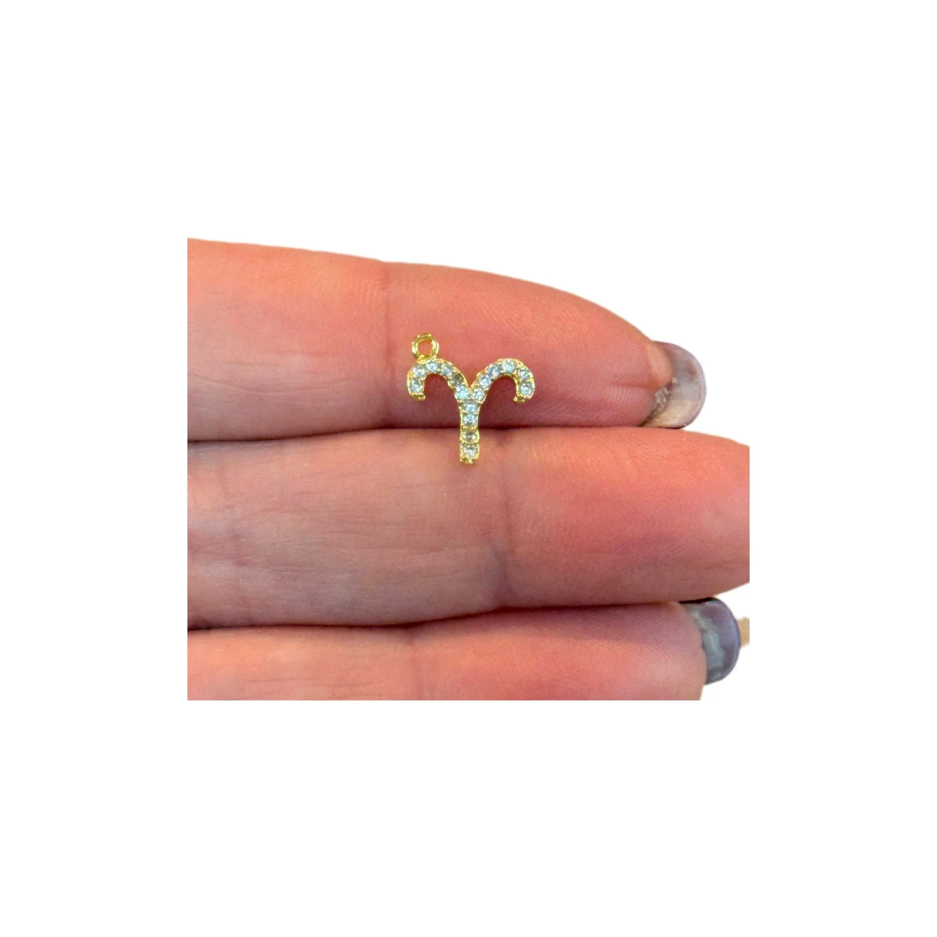 24Kt Gold Plated Brass CZ Zodiac Horoscope Sign - Image 9