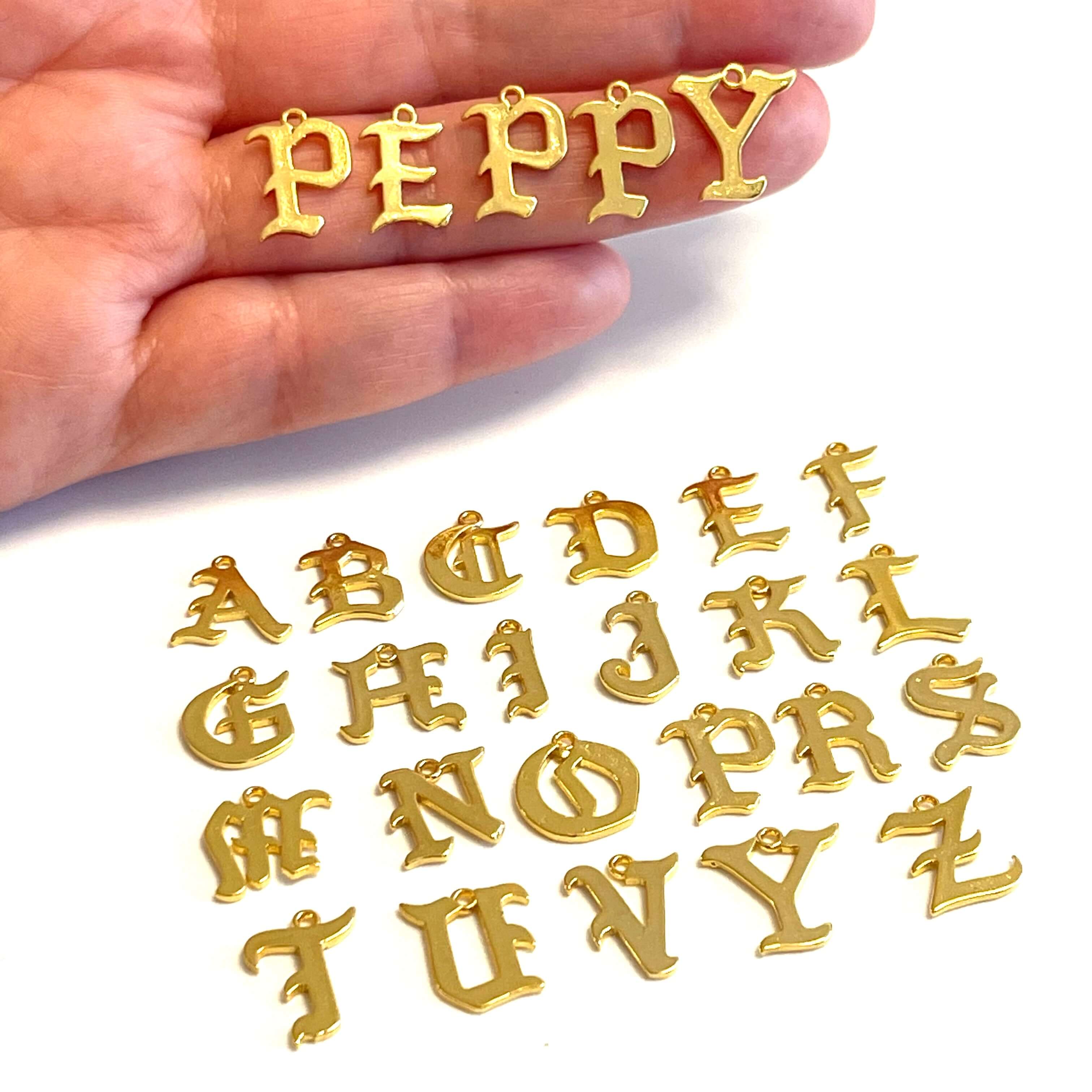 24Kt Gold Plated Initial Charms