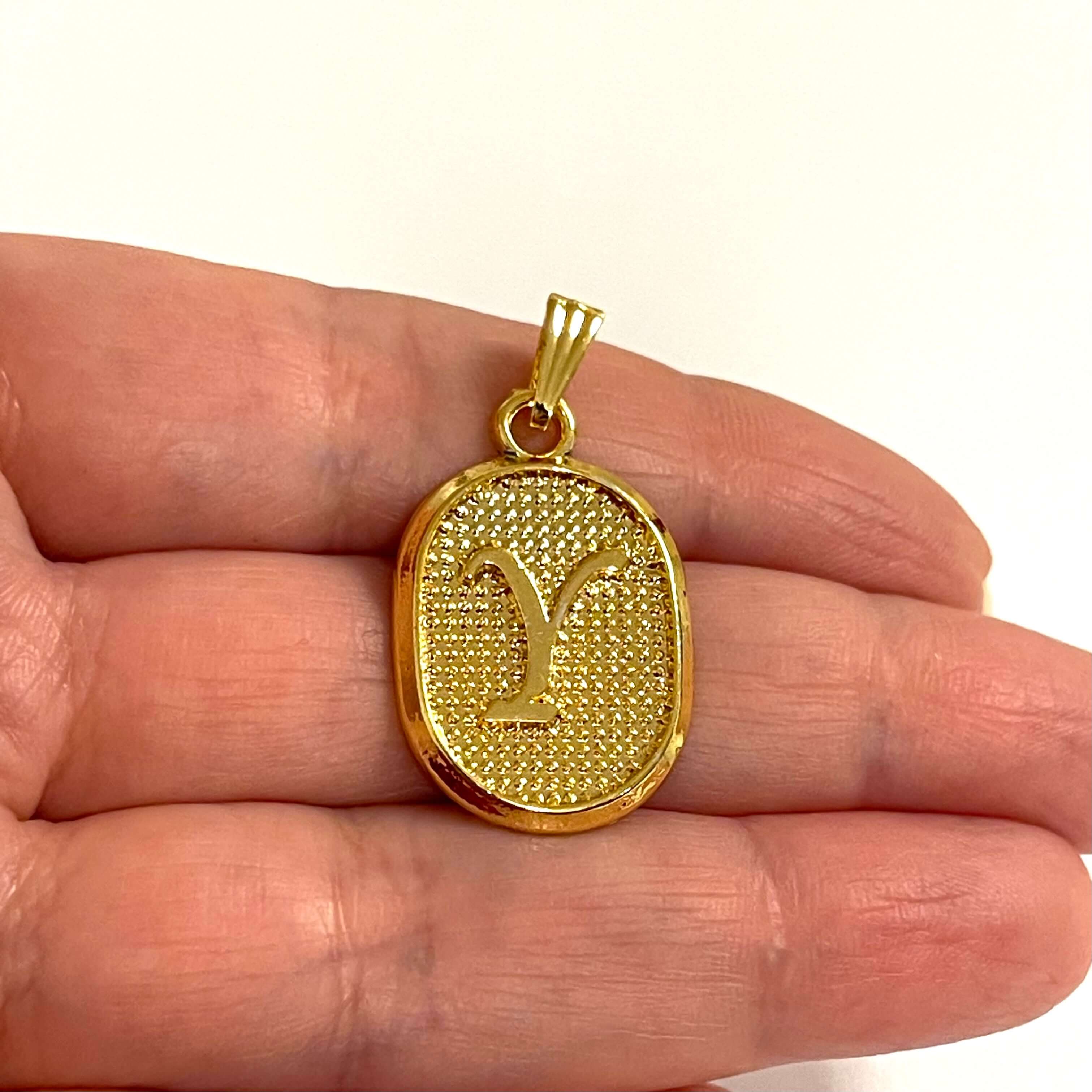 24Kt Gold Plated Brass Initial Pendants - Image 15