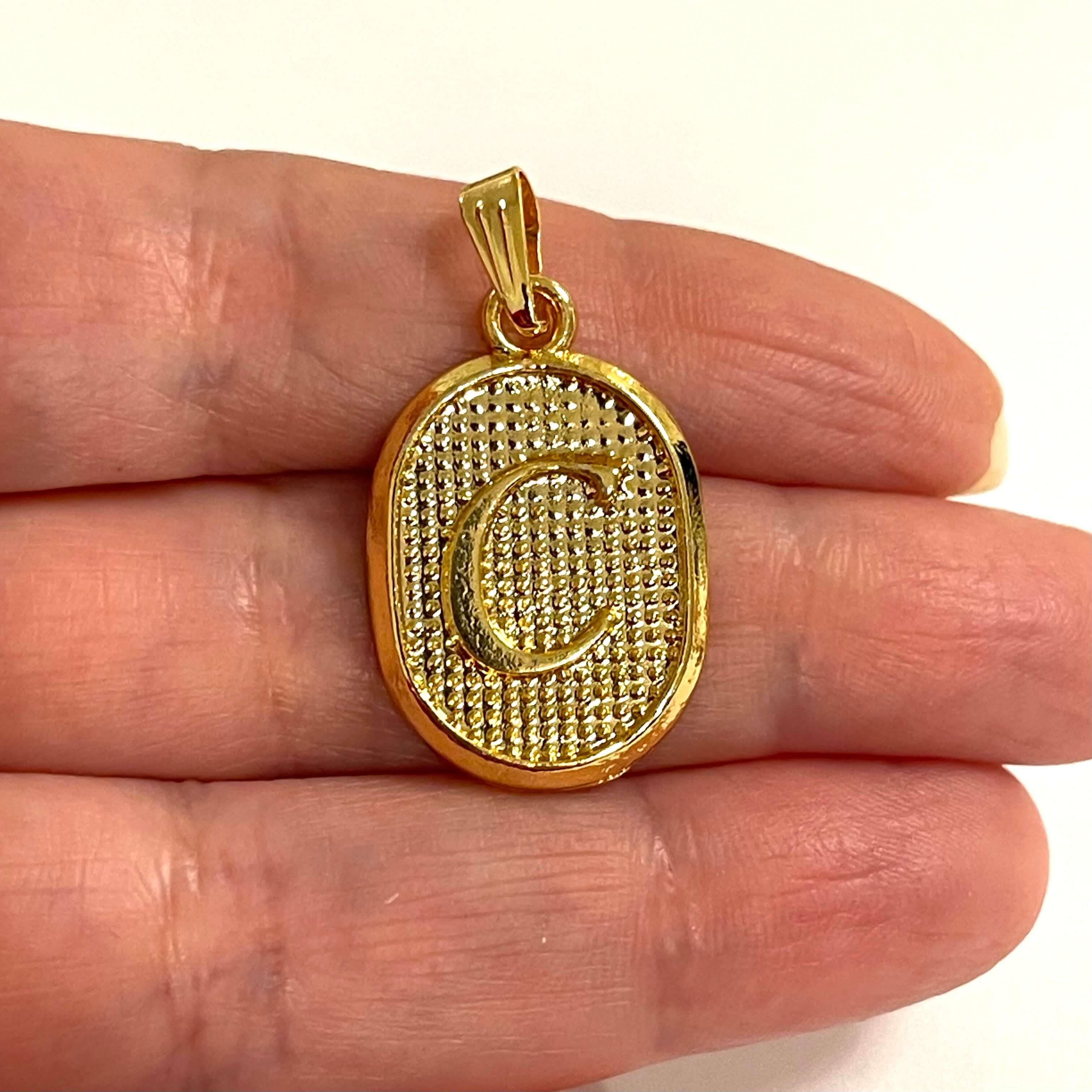 24Kt Gold Plated Brass Initial Pendants - Image 17