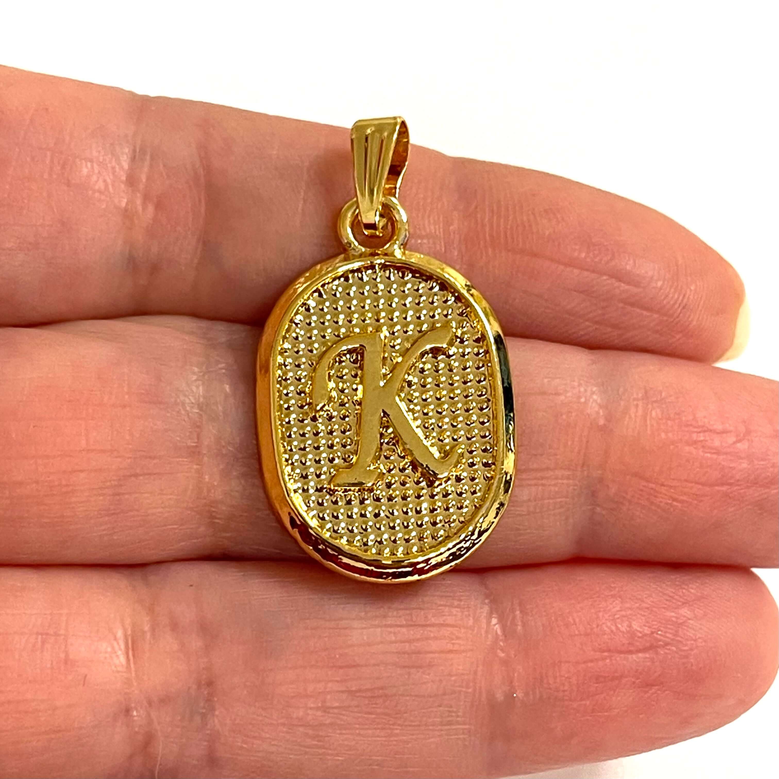 24Kt Gold Plated Brass Initial Pendants - Image 8