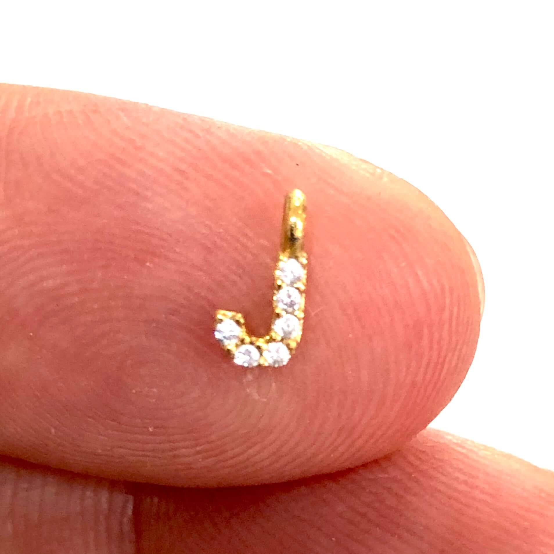 24Kt Gold Plated Brass Micro Pave Initial Charms - Image 18