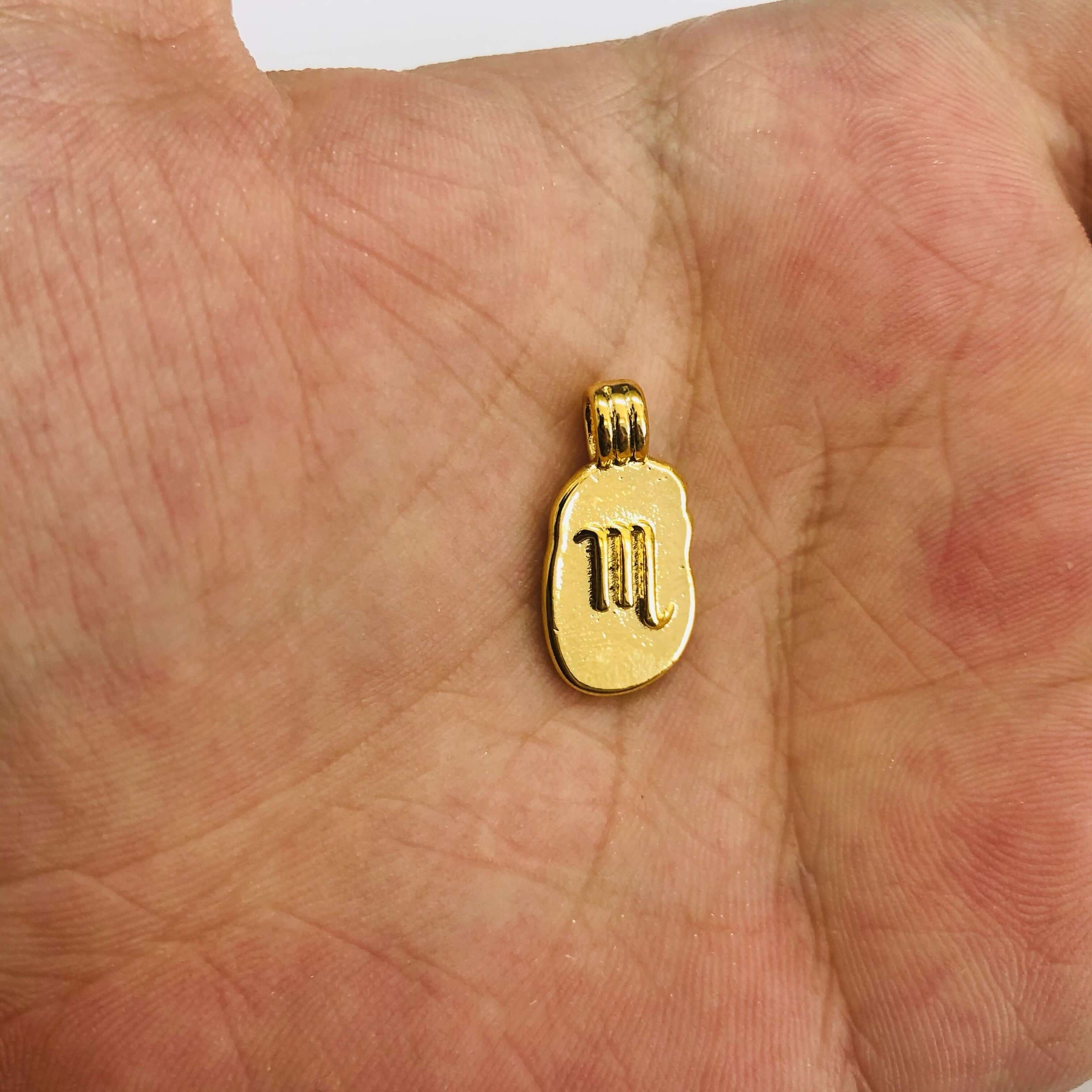 24Kt Gold Plated Brass Zodiac Horoscope Sign, Constellation Medallion Pendant, Celestial Astrology Charm for Necklace Jewelry Making - Image 13