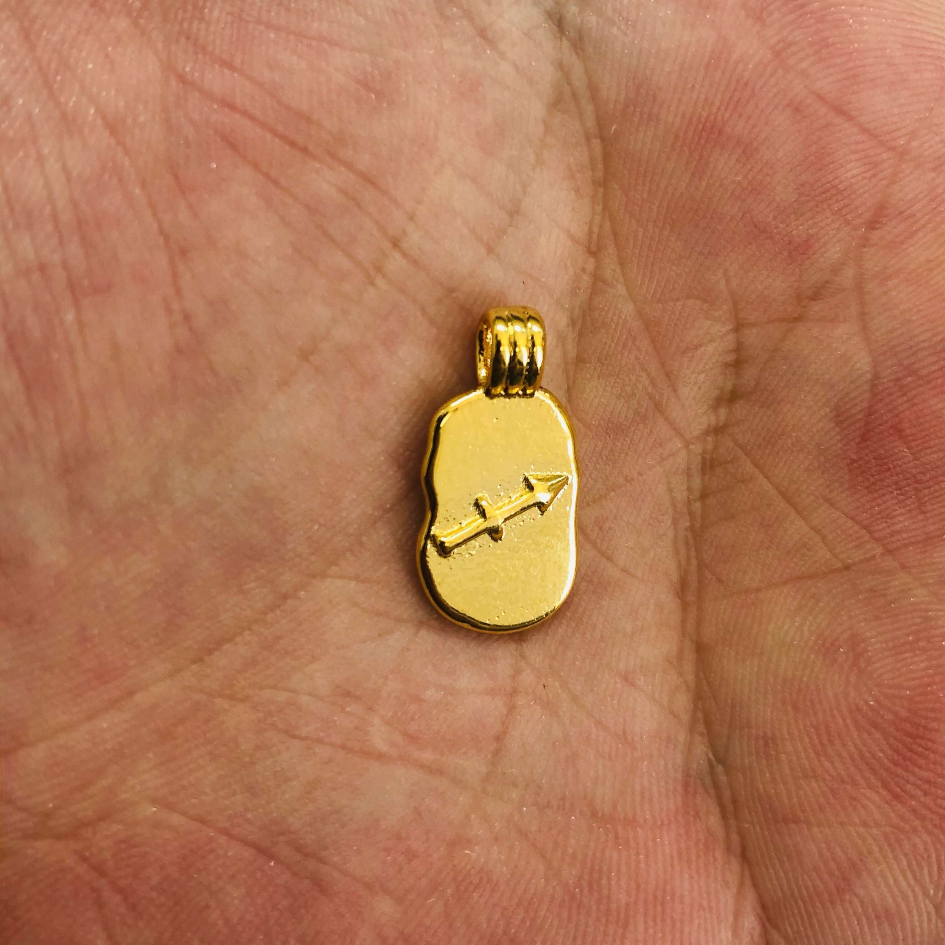 24Kt Gold Plated Brass Zodiac Horoscope Sign, Constellation Medallion Pendant, Celestial Astrology Charm for Necklace Jewelry Making - Image 15
