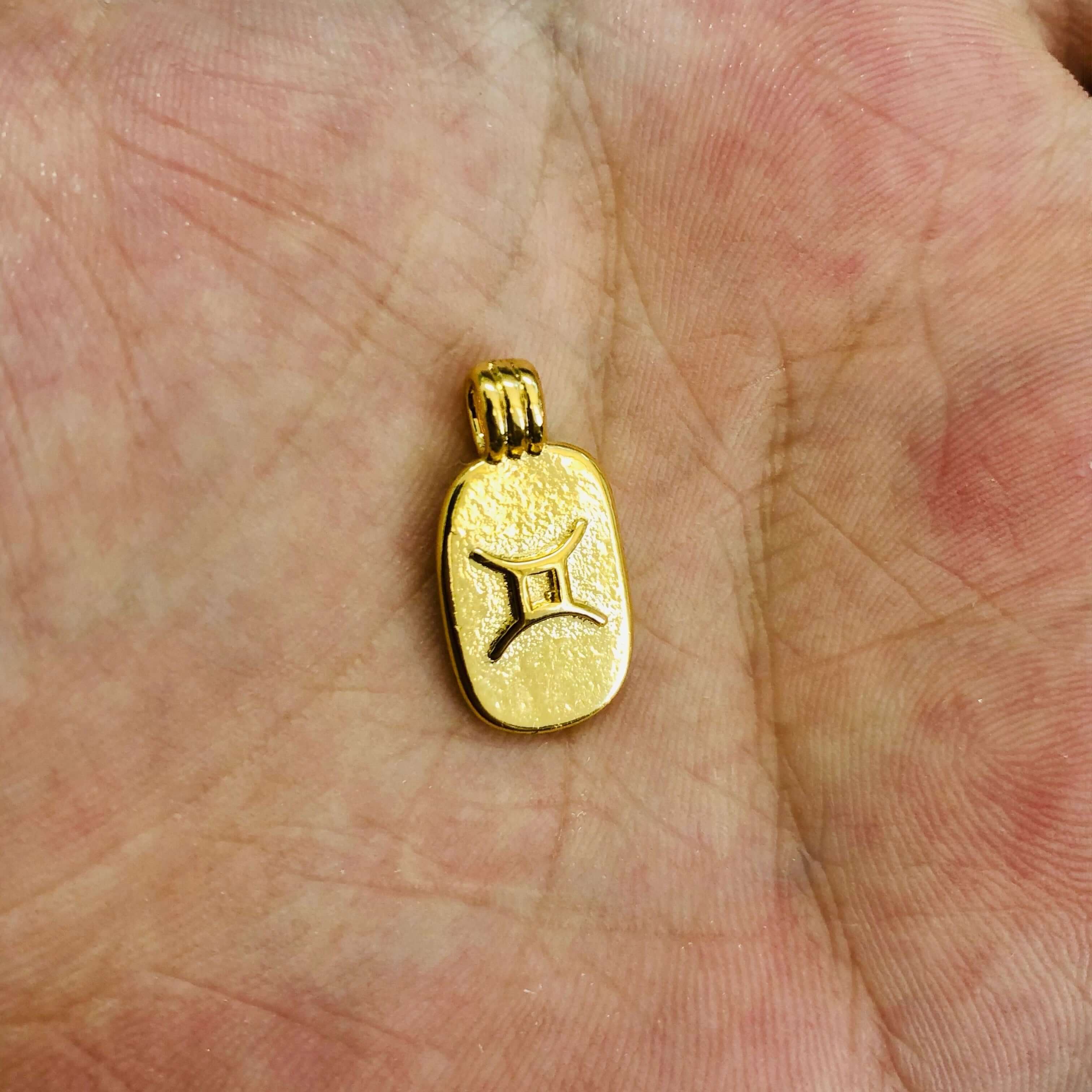 24Kt Gold Plated Brass Zodiac Horoscope Sign, Constellation Medallion Pendant, Celestial Astrology Charm for Necklace Jewelry Making - Image 23