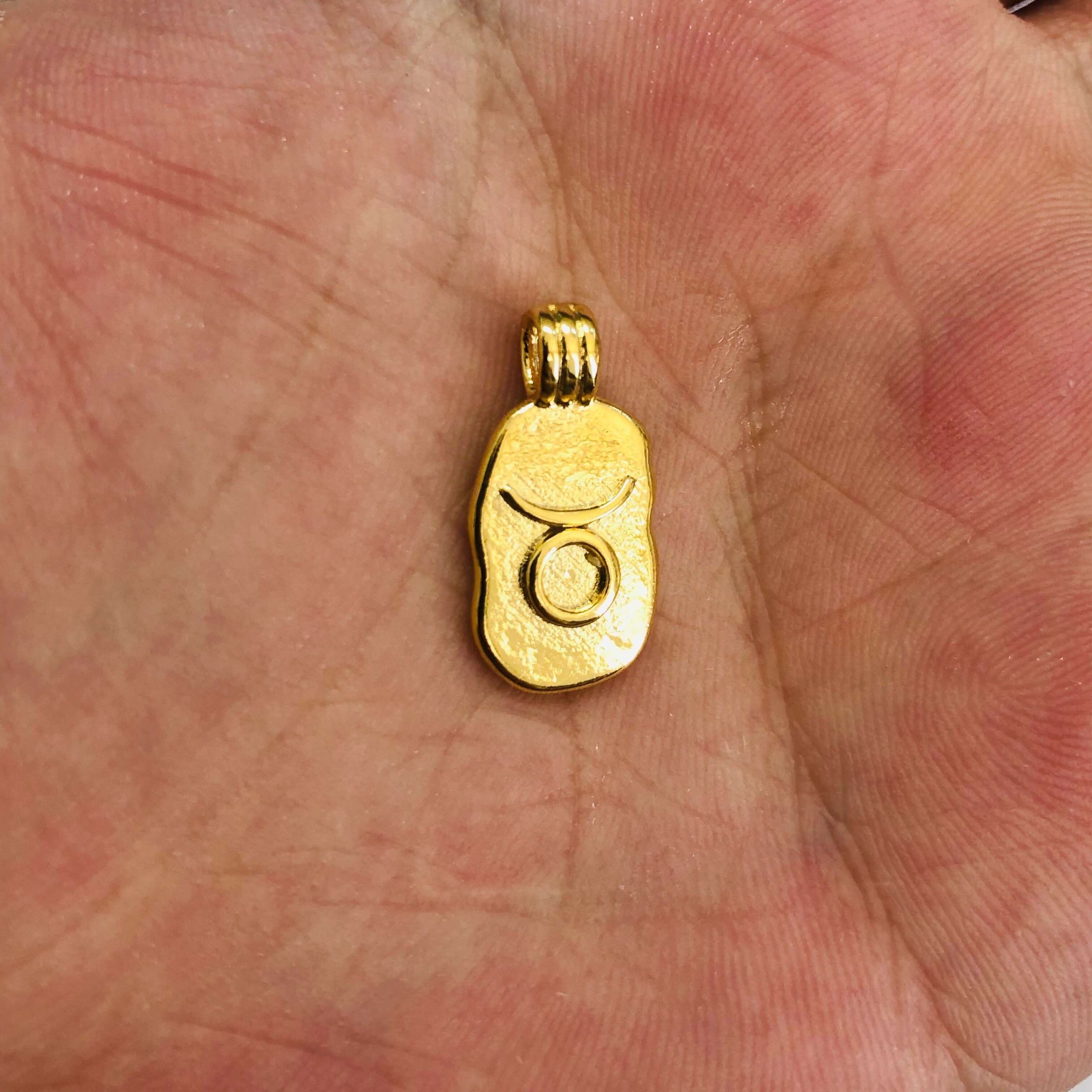 24Kt Gold Plated Brass Zodiac Horoscope Sign, Constellation Medallion Pendant, Celestial Astrology Charm for Necklace Jewelry Making - Image 4