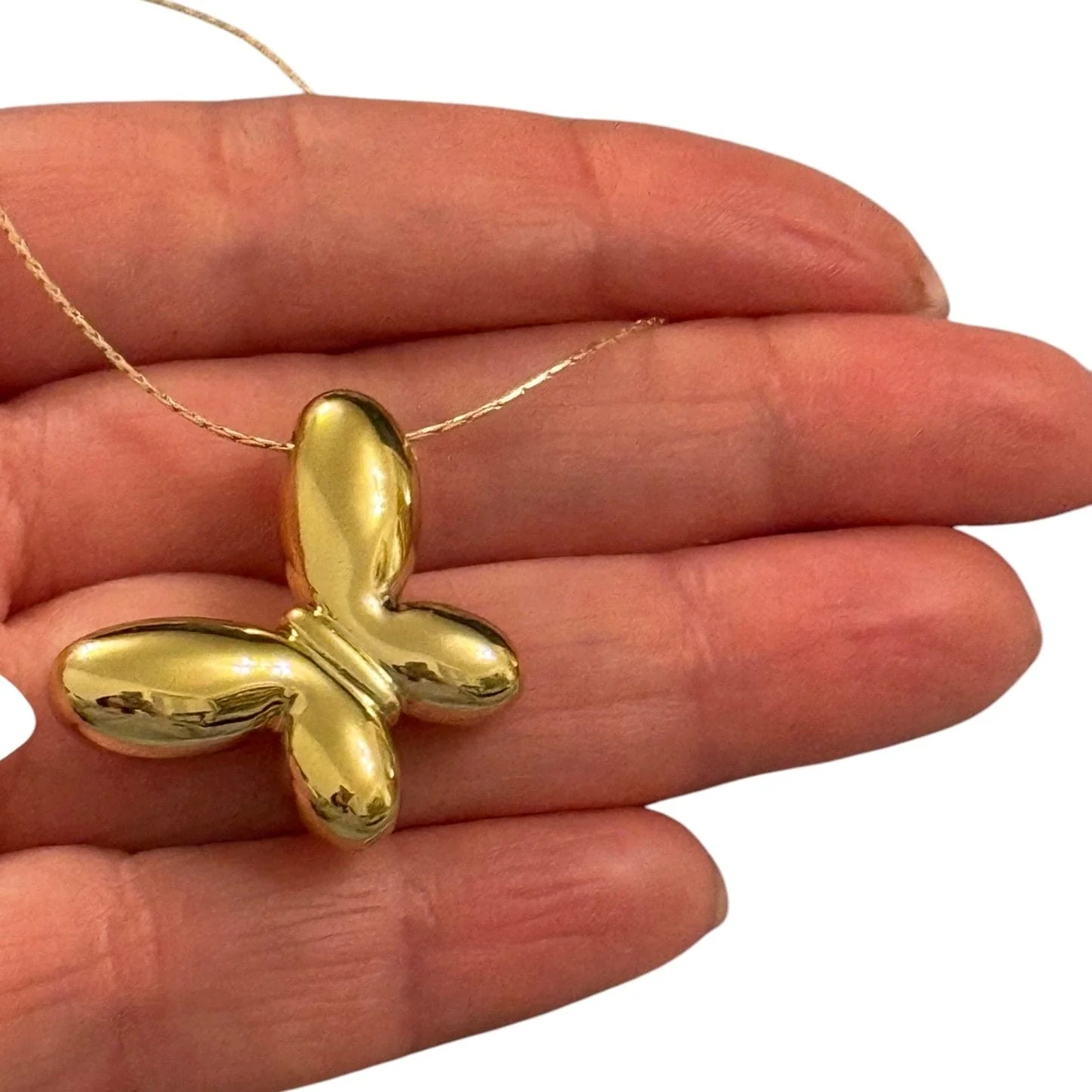 24Kt Gold Plated Butterfly Charms, Butterfly Charms with 2mm Horizontal Hole, 2 pcs in a pack - Image 2