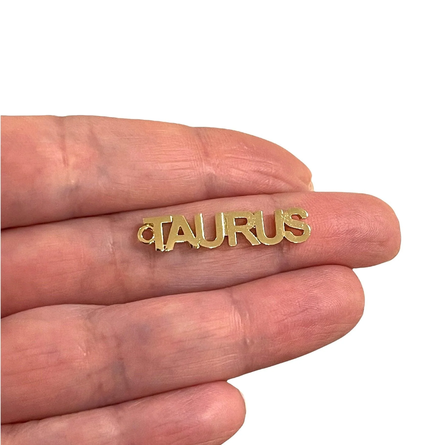 24Kt Gold Plated Letter Zodiac Charm, Brass Zodiac Horoscope Sign, - Image 22