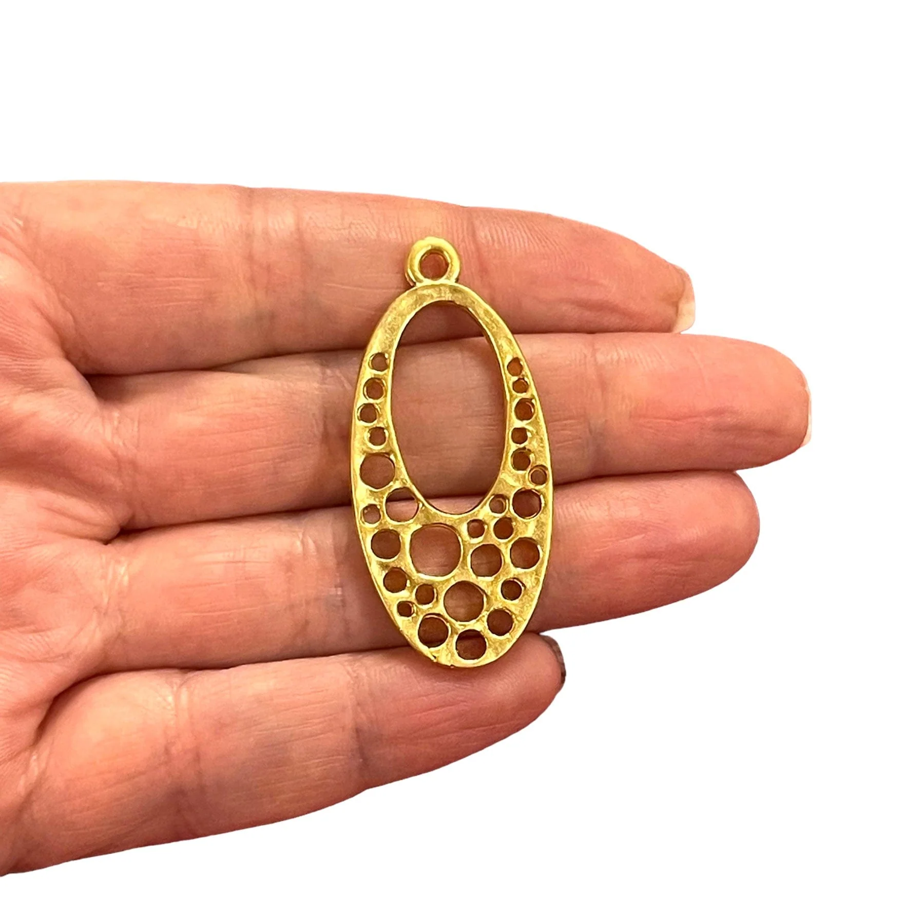 24Kt Matte Gold Plated Authentic Charms, Gold Authentic Charms, 2 pcs in a pack