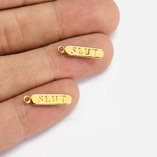 24Kt Shiny Gold Plated Brass Pill Bar Words Pendant, Words Charms, Love, Chill, Hope,Happy, Mom Charms - Image 8