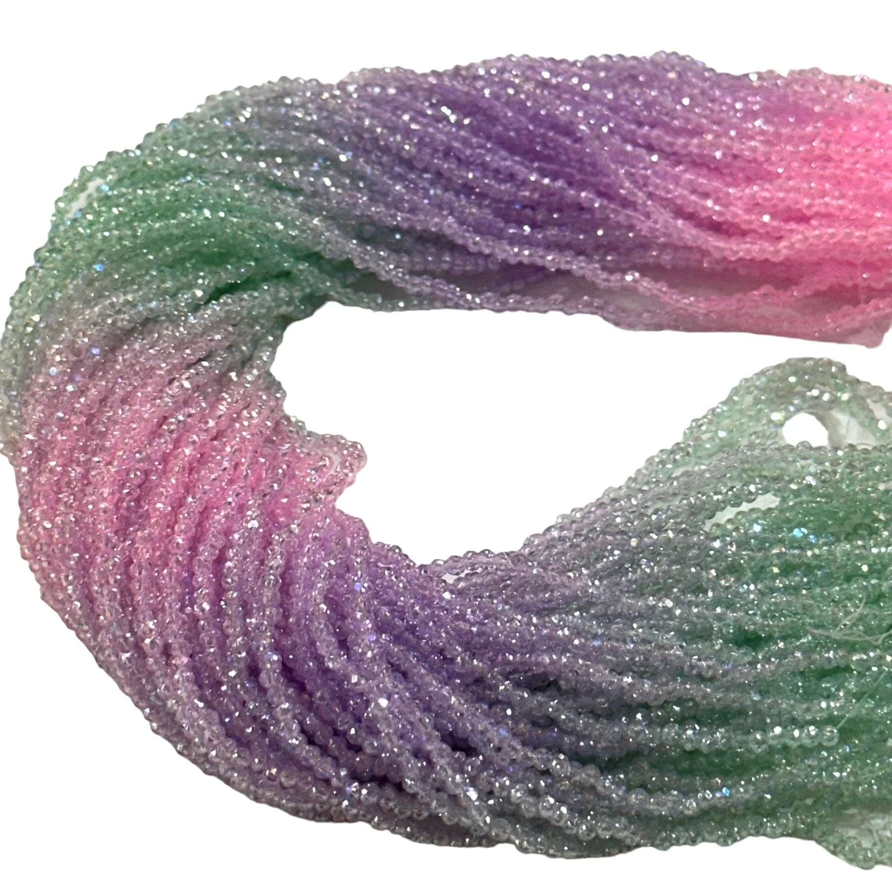 2mm Crystal rondelle beads strand 170 pcs, PBC2C101 - Image 2