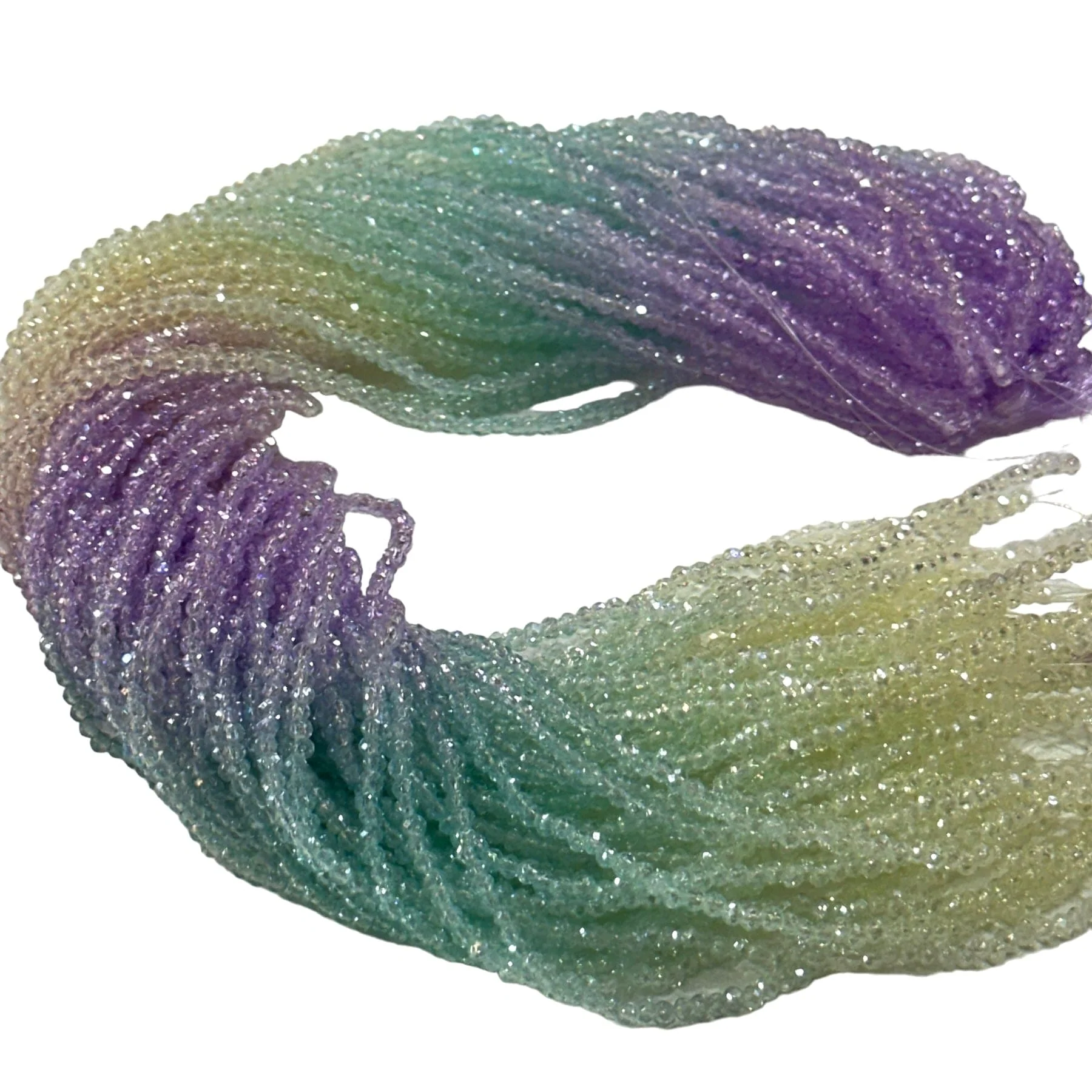 2mm Crystal rondelle beads strand 170 pcs, PBC2C102 - Image 2