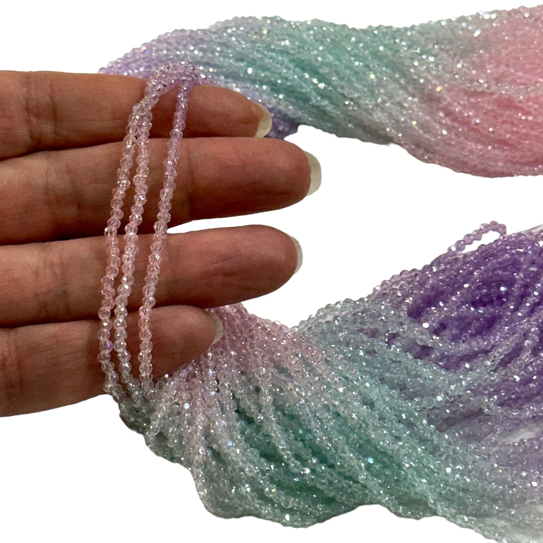 2mm Crystal rondelle beads strand 170 pcs, PBC2C106
