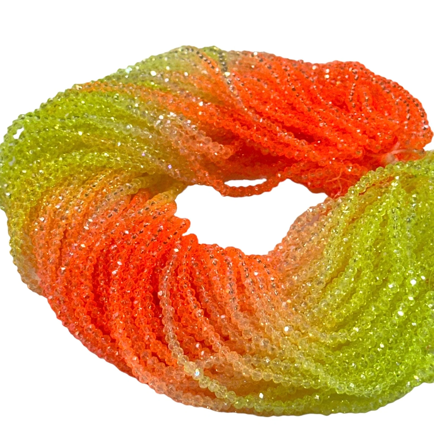 2mm Crystal rondelle beads strand 170 pcs, PBC2C110 - Image 2
