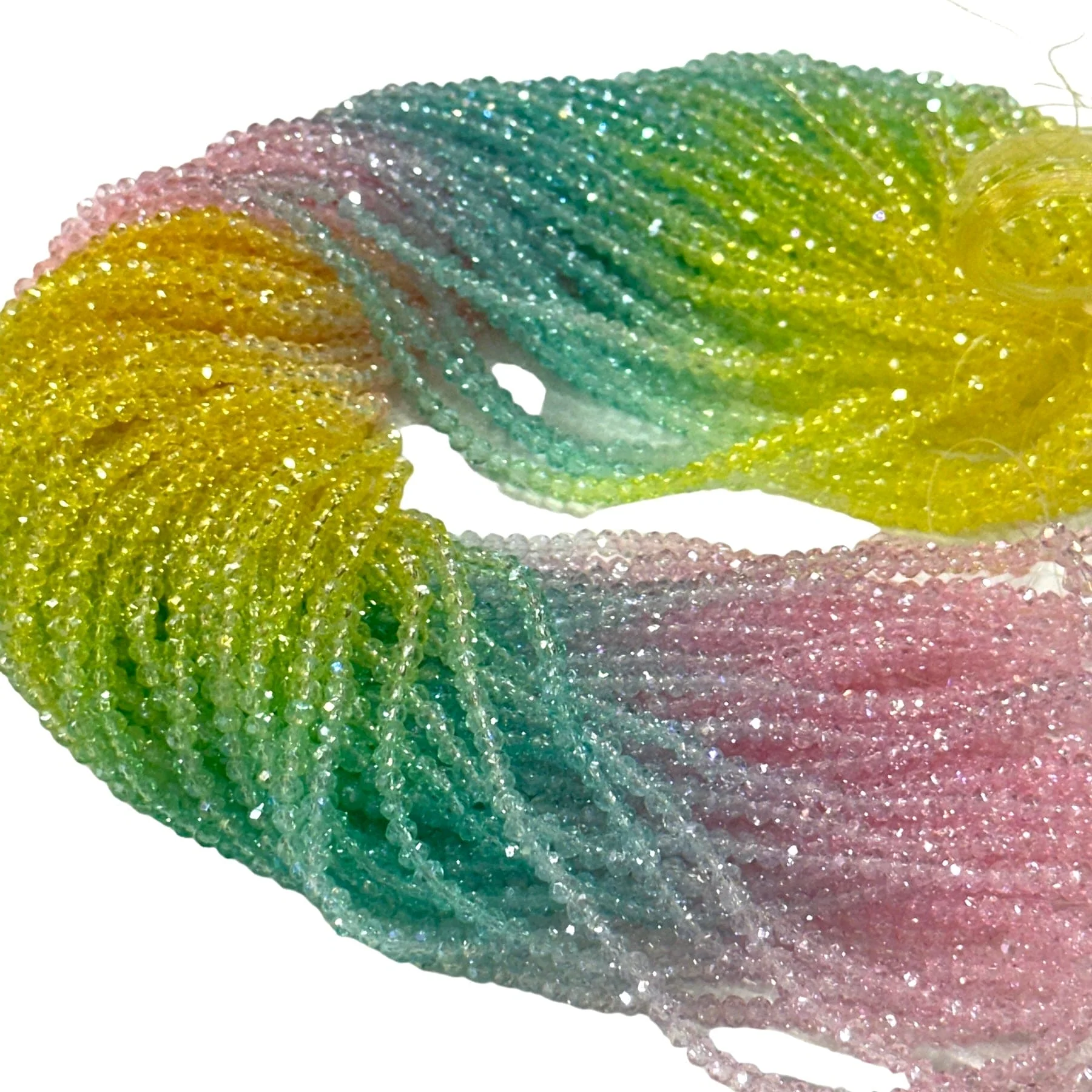 2mm Crystal rondelle beads strand 170 pcs, PBC2C121 - Image 2