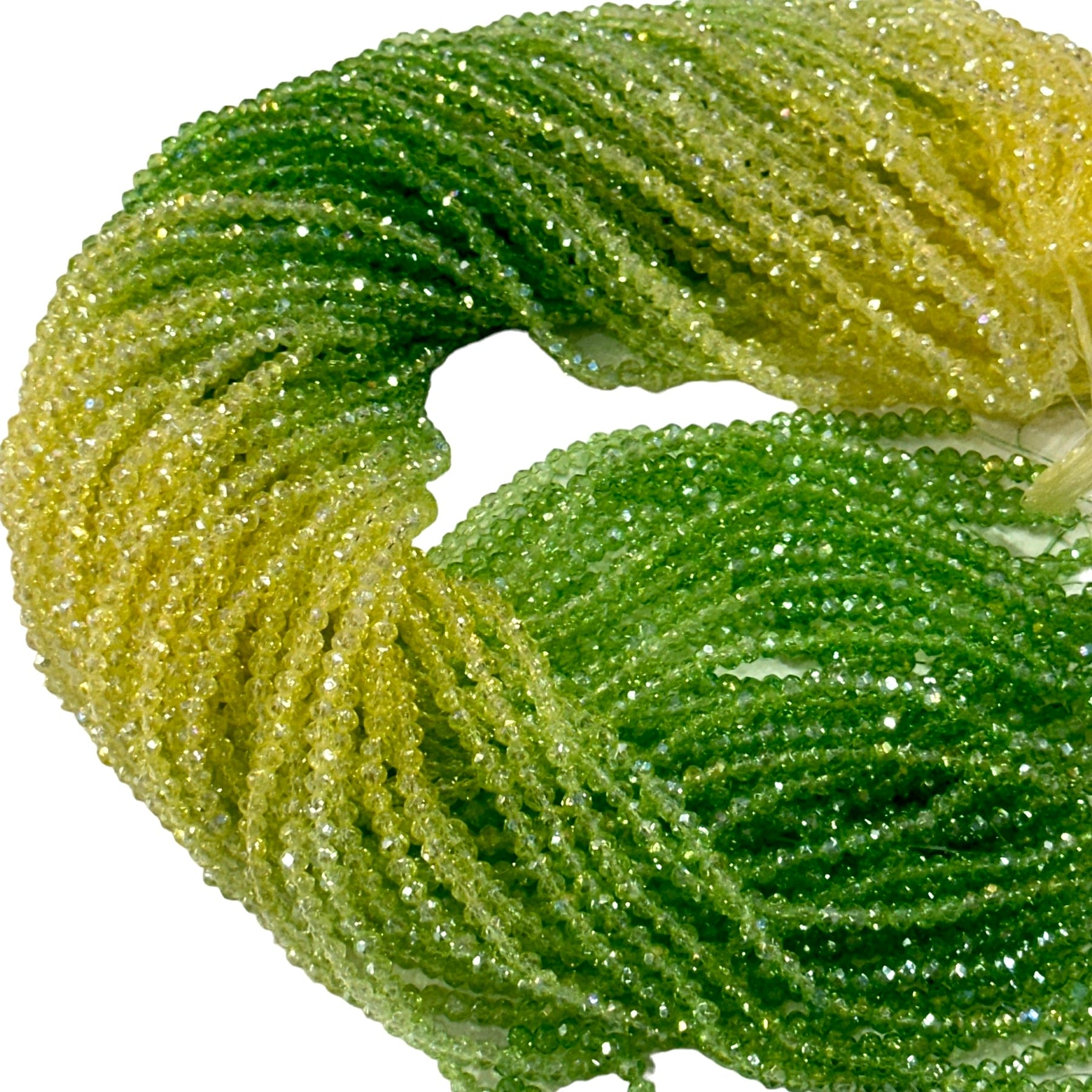 2mm Crystal rondelle beads strand 170 pcs, PBC2C95 - Image 2