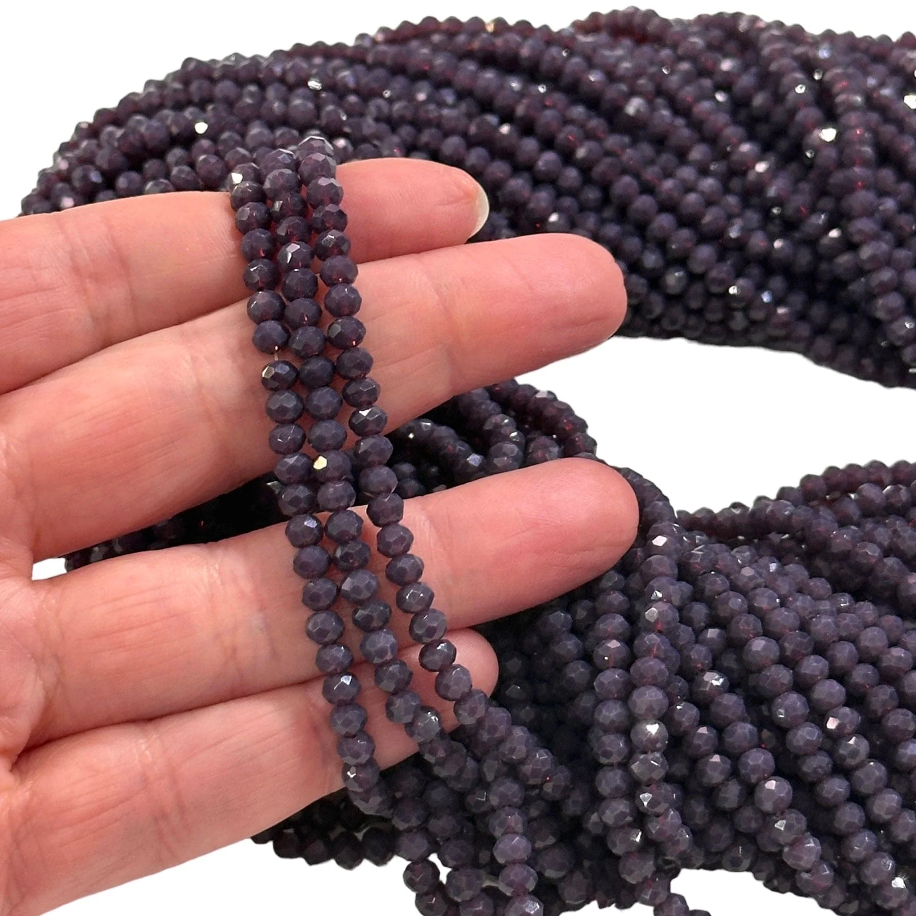 4mm Crystal rondelle beads strand 115 pcs, PBC4C124