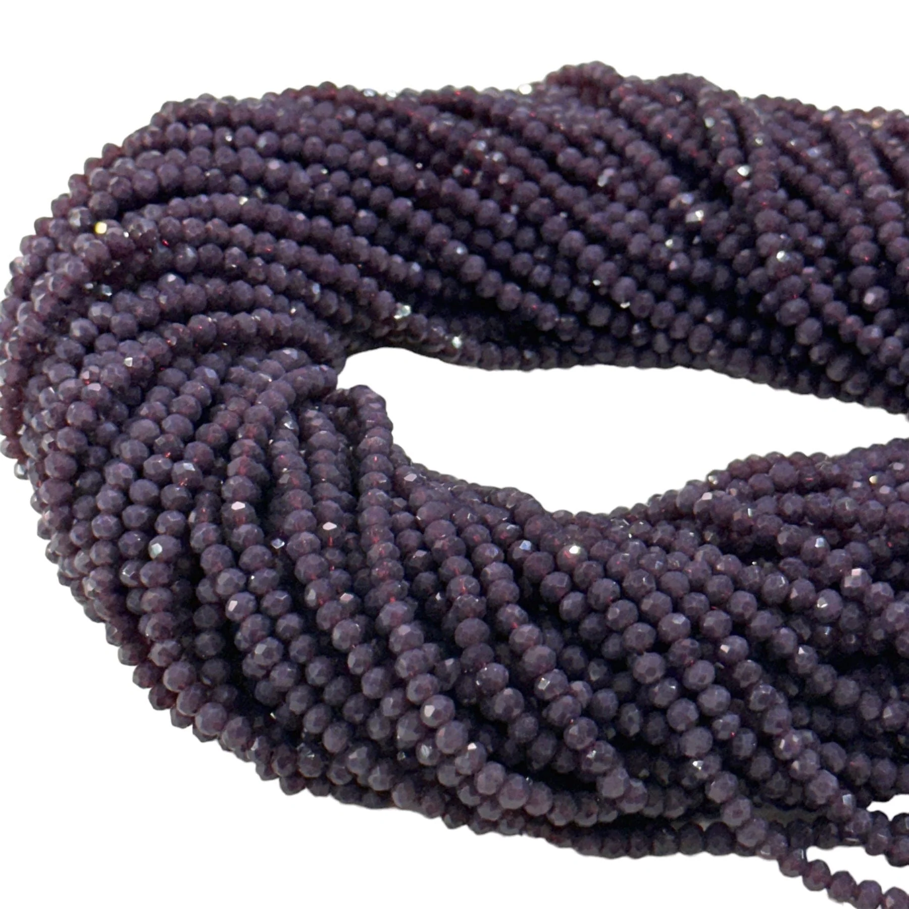 4mm Crystal rondelle beads strand 115 pcs, PBC4C124 - Image 2