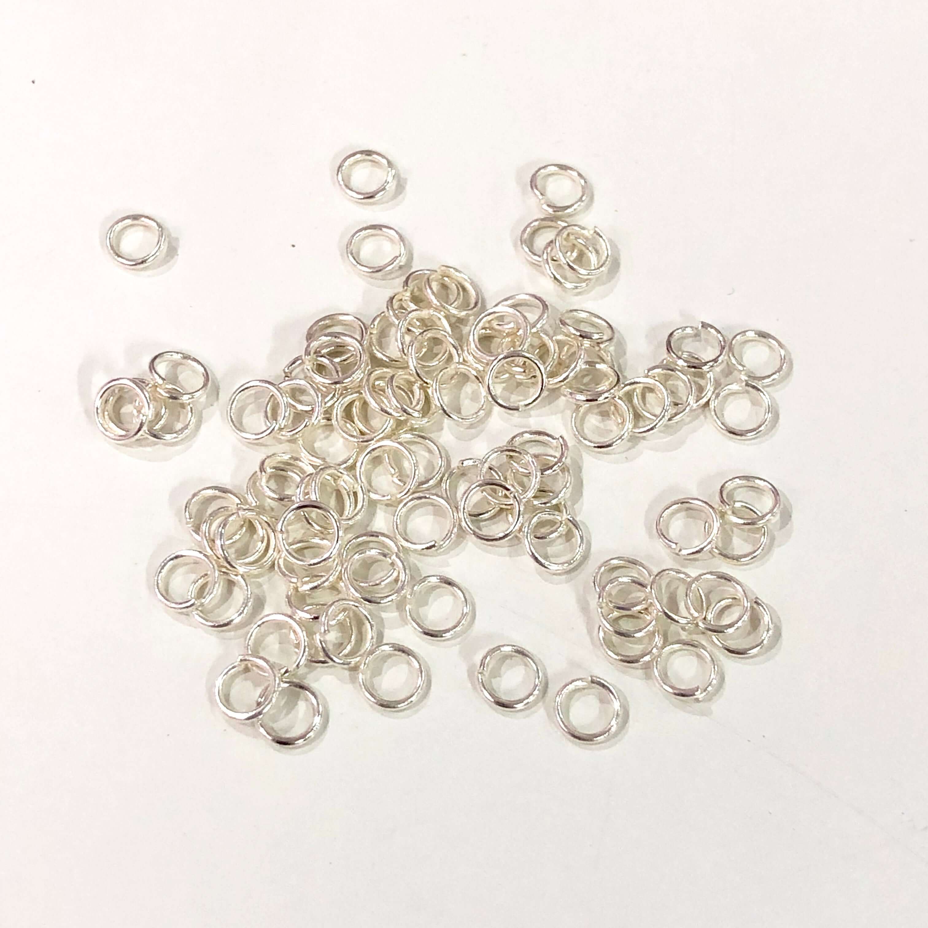5mm Silver Plated Jump Rings, 5mm Silver Jump Rings