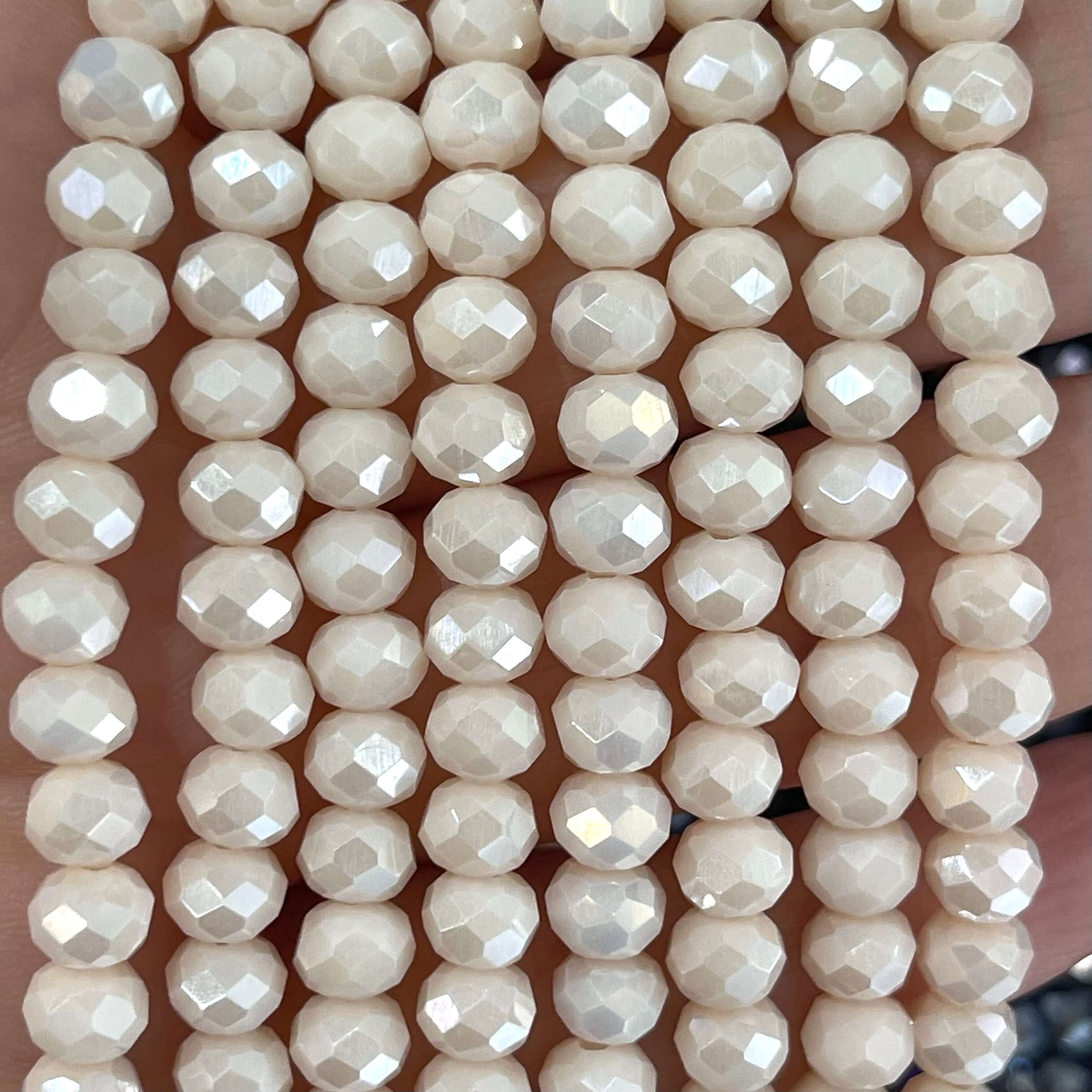 Crystal faceted rondelle 6mm Beads, PBC6C122