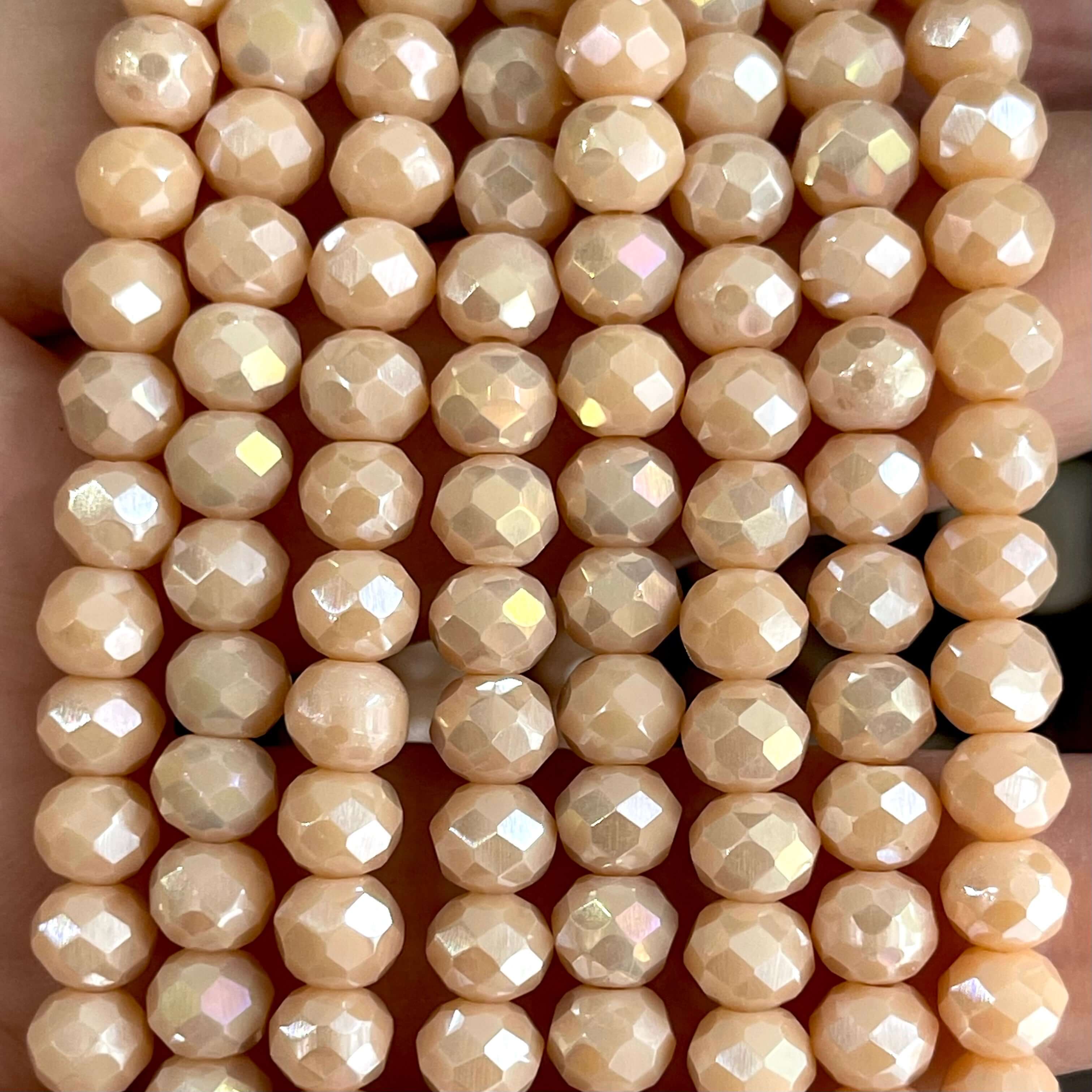 Crystal faceted rondelle 6mm Beads, PBC6C136