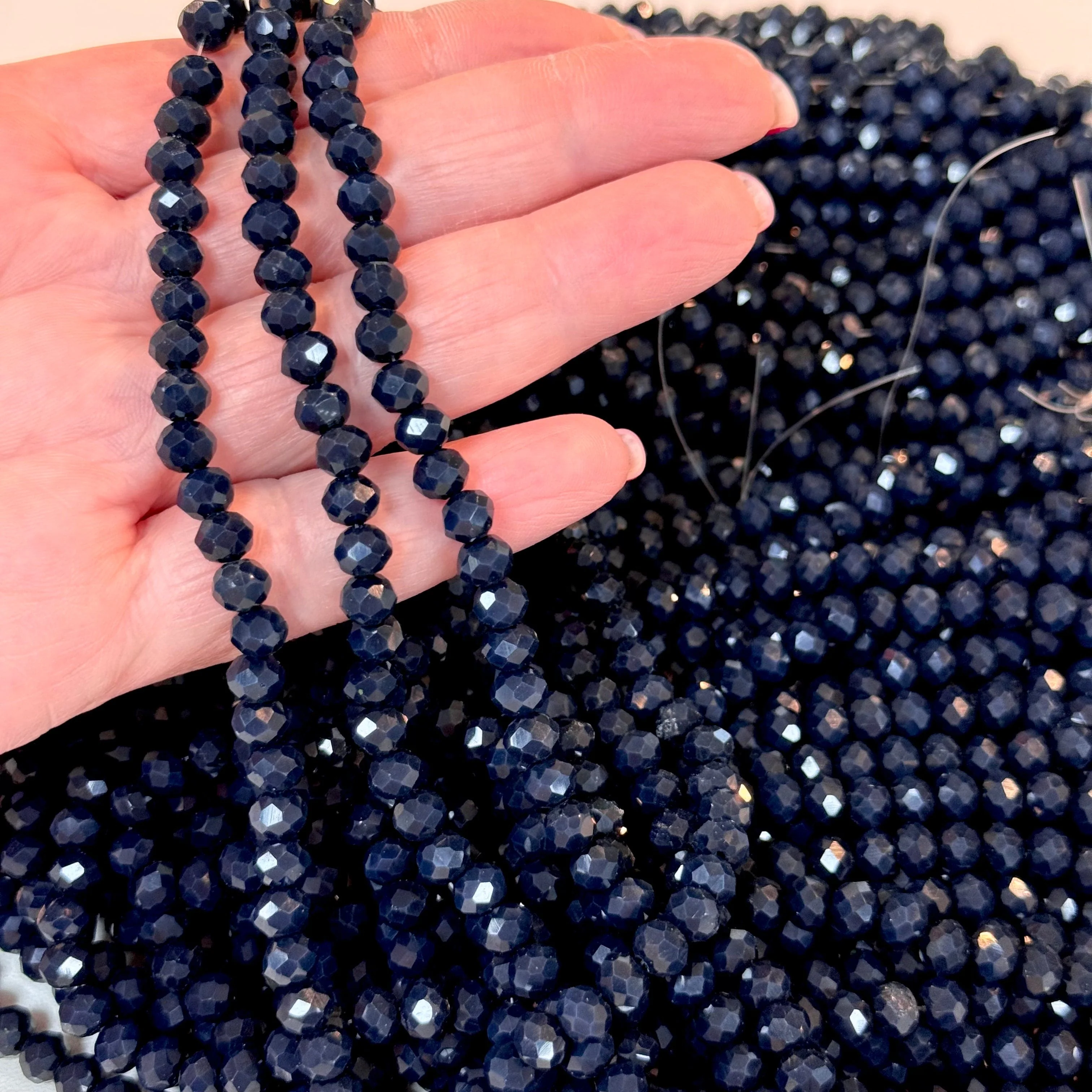 6mm Crystal faceted rondelle beads, PBC6C111