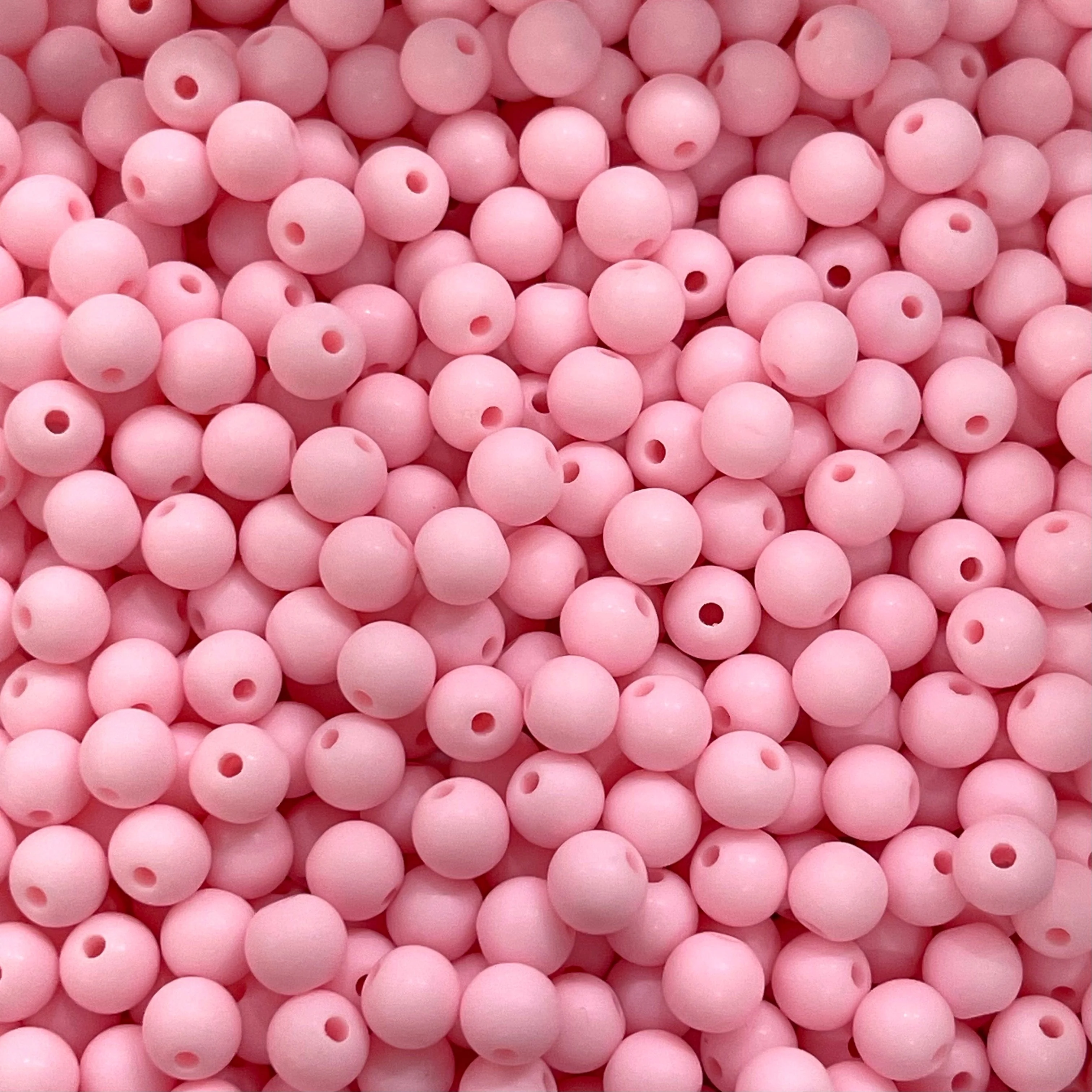 8mm Acrylic Beads, Pink Acrylic Beads, 50 Gr Pack-Approx 180 Beads