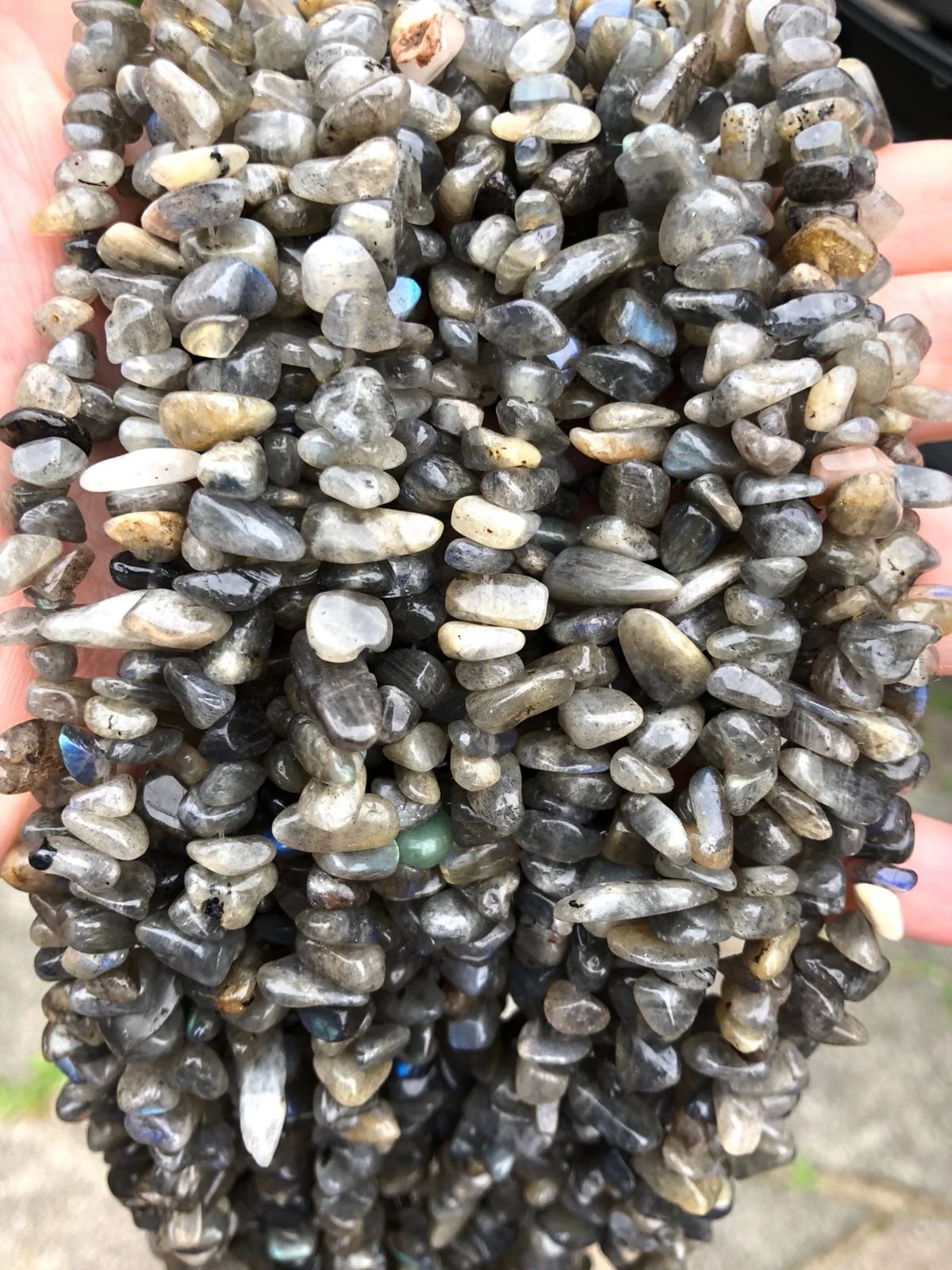90 cm Strand Natural Freeform Labrodorite Chips, Long strand 36'', beads, gemstone beads, - Image 3