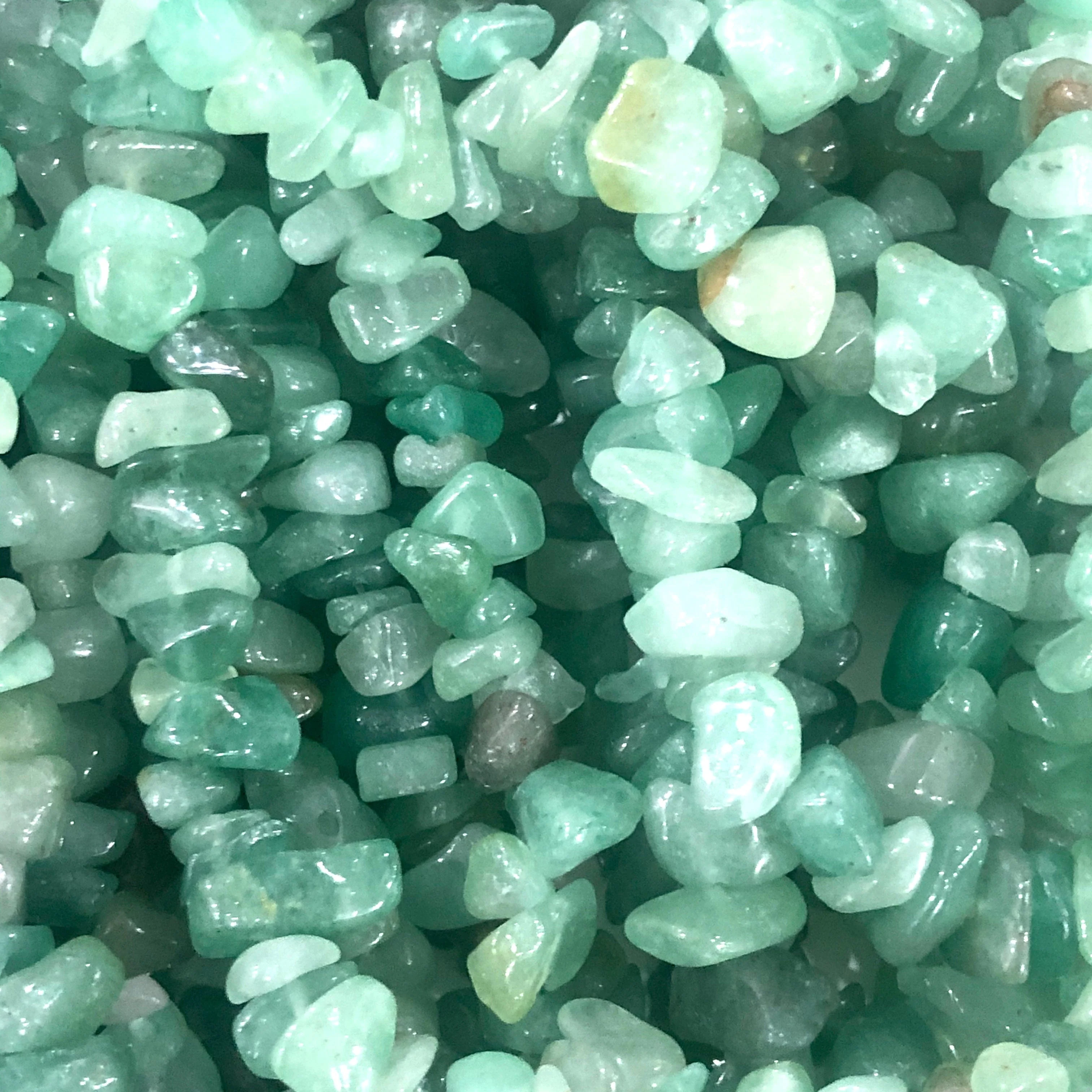 90 cm Strand Natural Jade Chips, Long strand 36', beads, gemstone beads, - Image 2