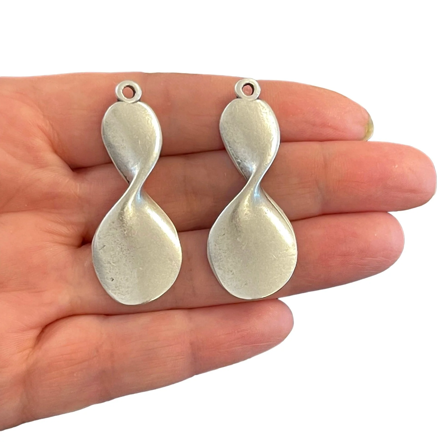 Antique Silver Plated Authentic Charms, 2 pcs in a pack