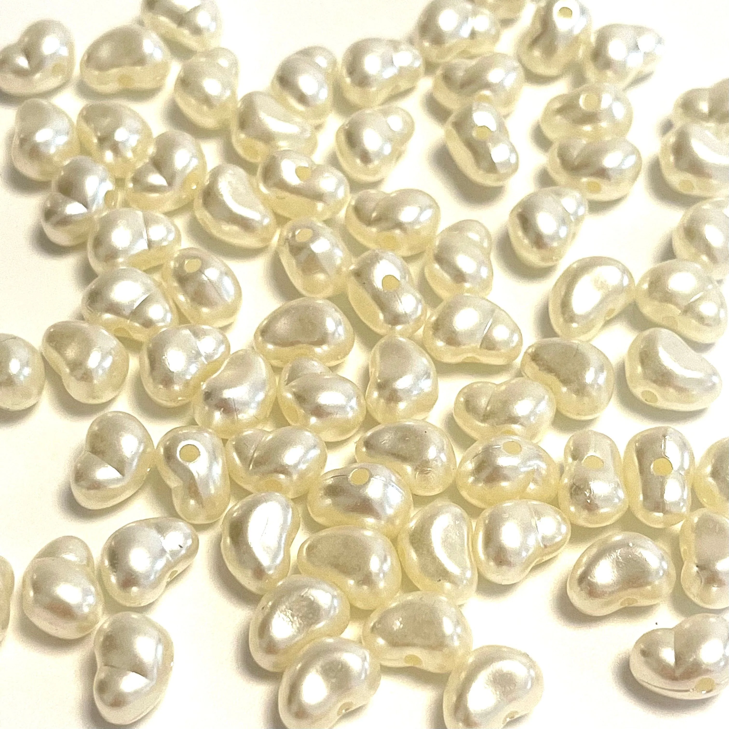 Ivory Color Acrylic Pearl Beads with 2mm Hole, 50 Gr Pack-290 Beads - Image 3
