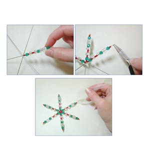 Christmas Snowflake Ornament Wire Form Set 6"-15cm,Christmas Decoration DIY Kit - Image 5