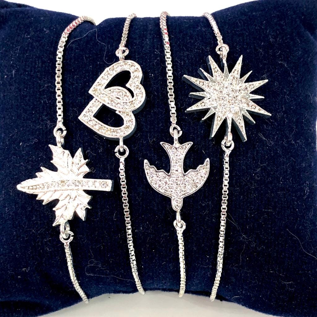 Leaf Double Loop Silver Plated Charms, Bracelet Charms, Connector Charms - Image 2