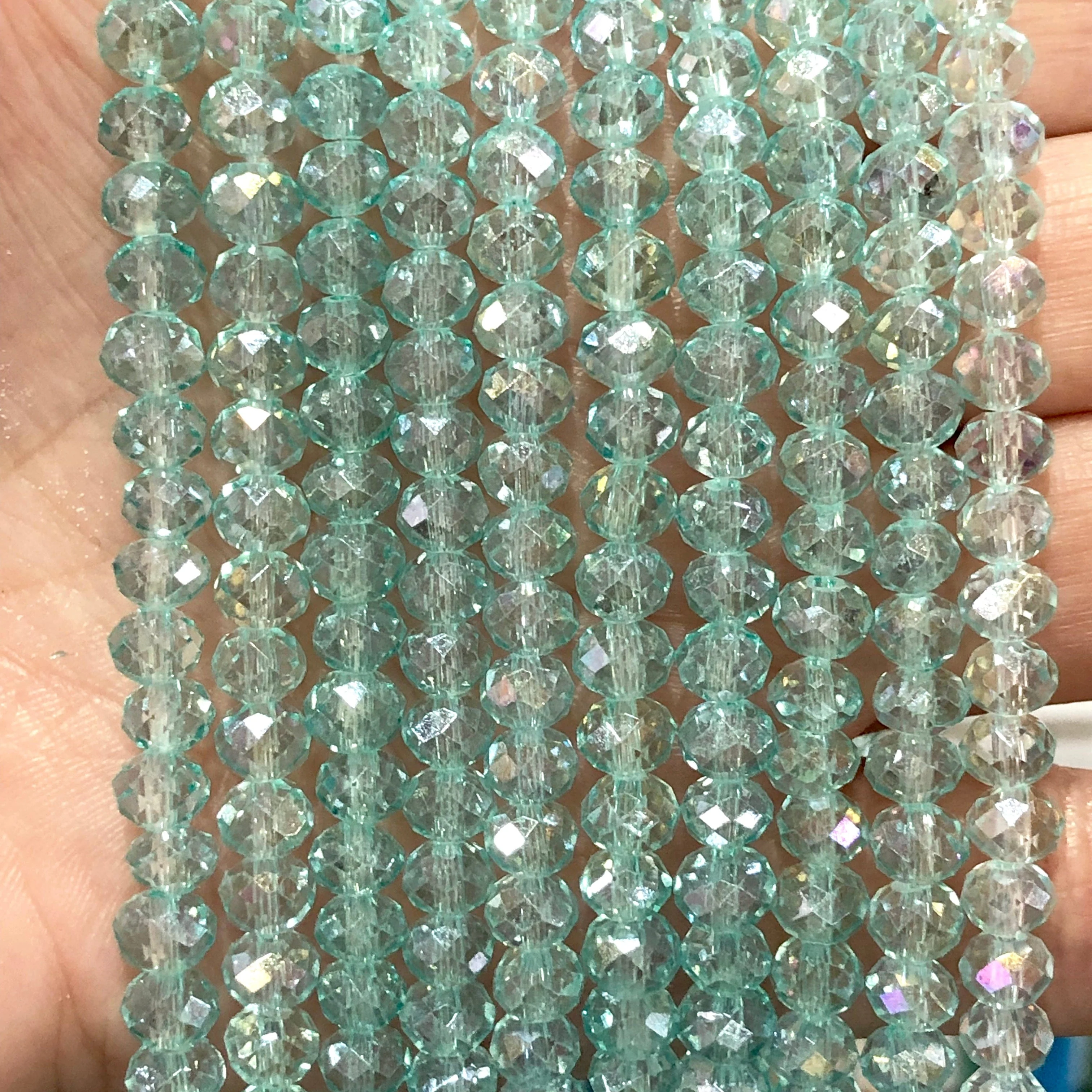 Crystal faceted rondelle 6mm Beads, PBC6C41