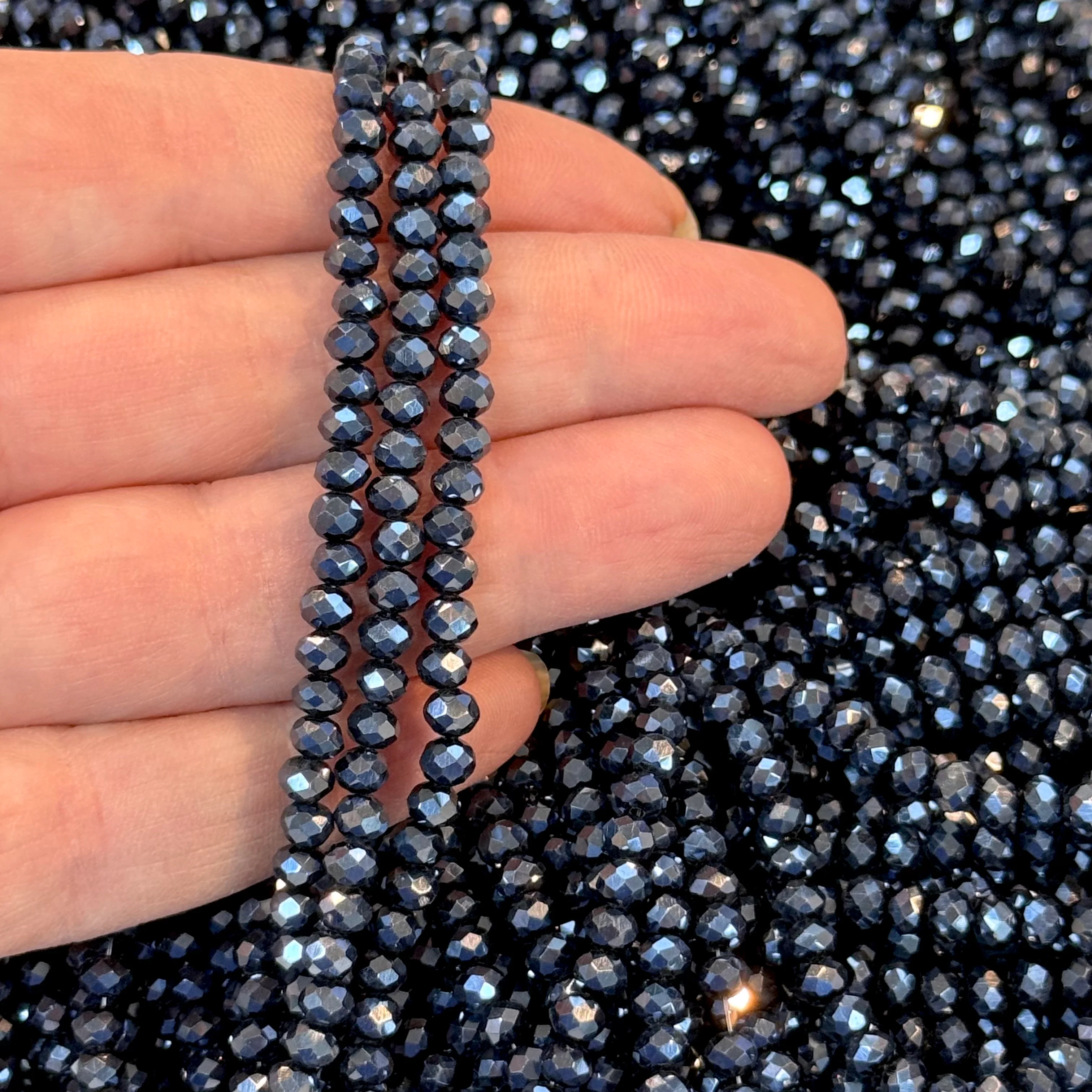 Crystal faceted rondelle 4mm Beads, PBC4C8