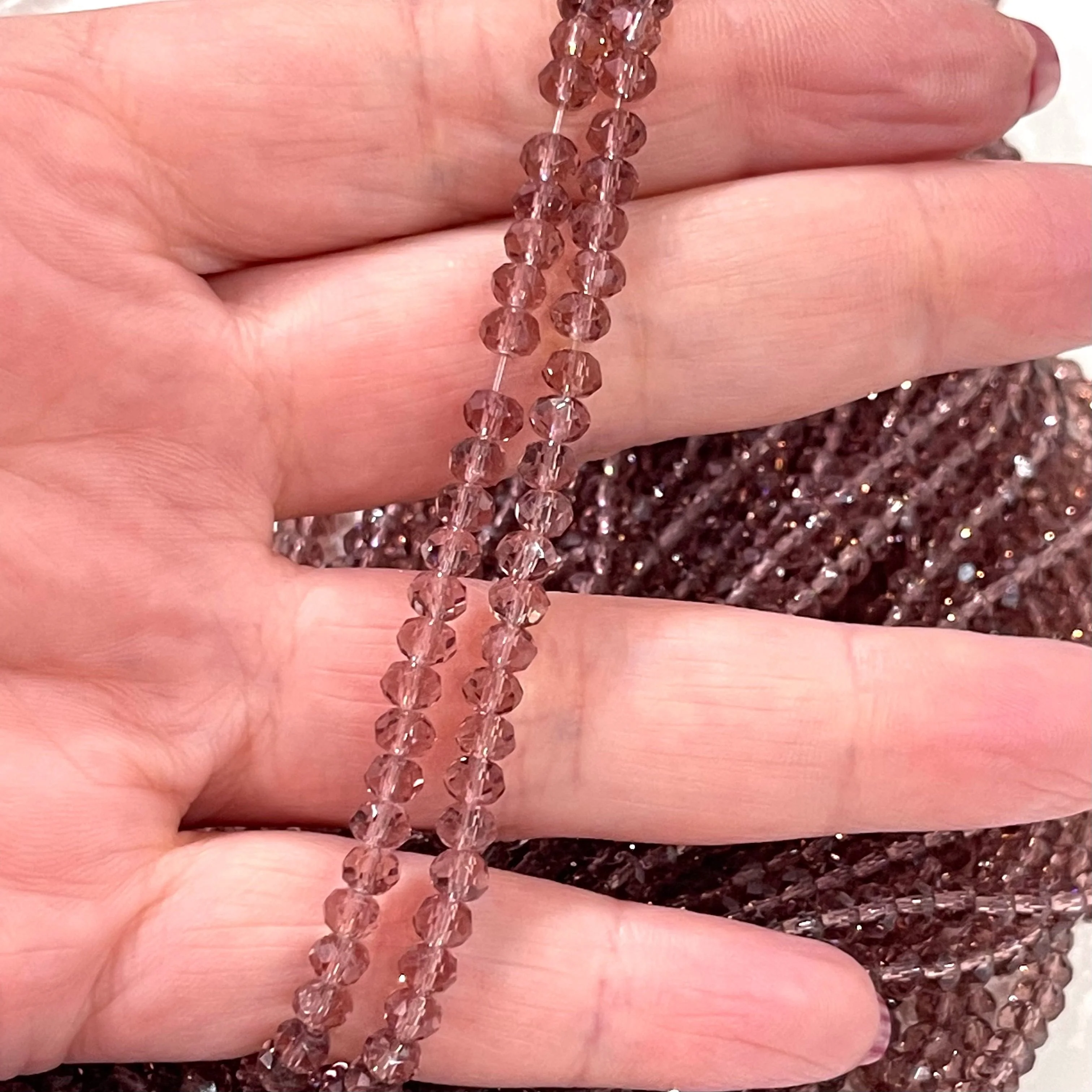Crystal faceted rondelle 4mm Beads, PBC4C99 - Image 2