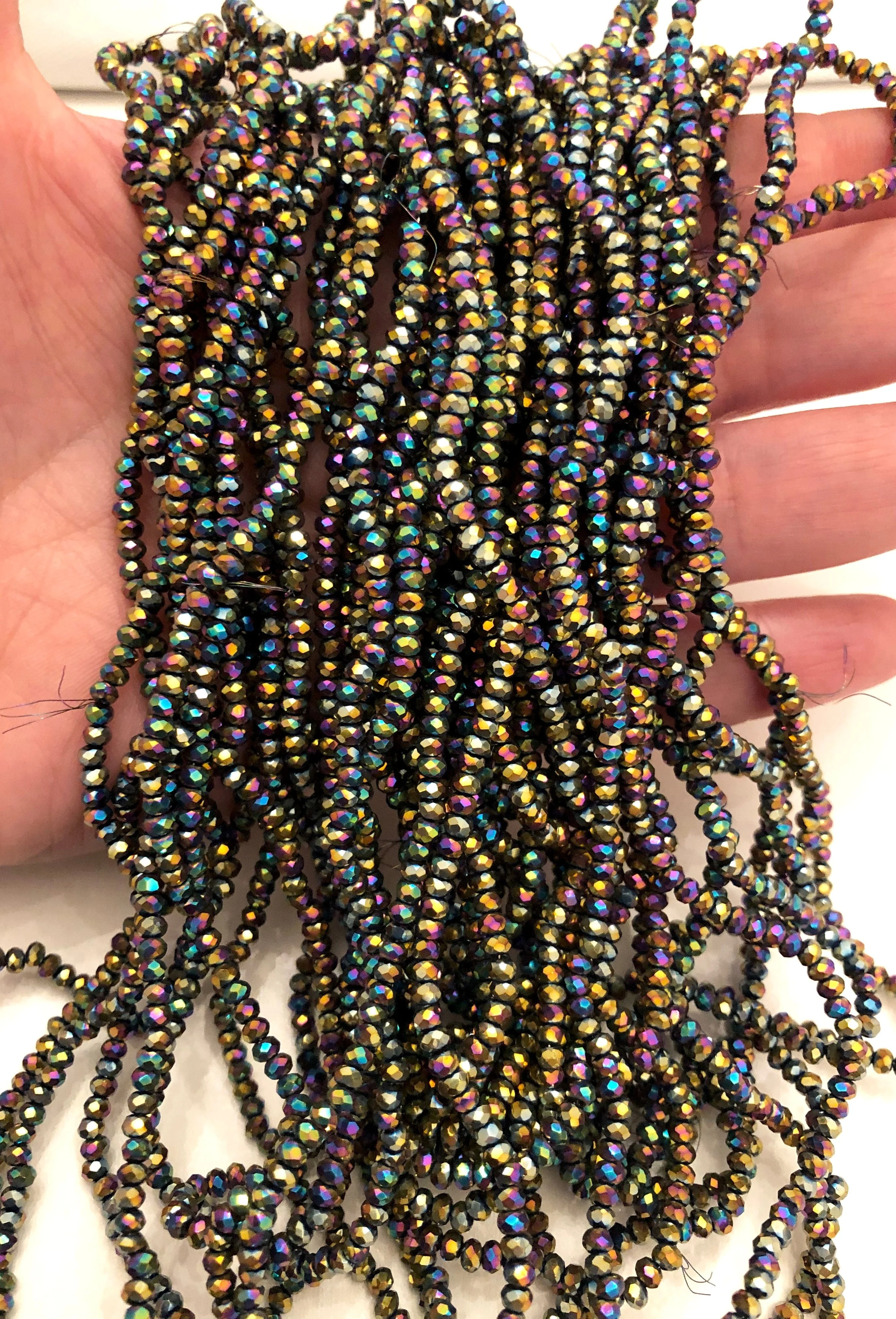 Crystal faceted rondelle 2mm Beads, PBC2C6 - Image 3